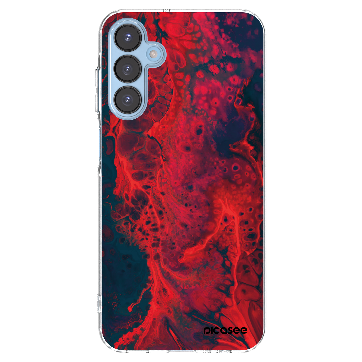 Picasee silikonski prozorni ovitek za Samsung Galaxy A15 A156B 5G - Organic red