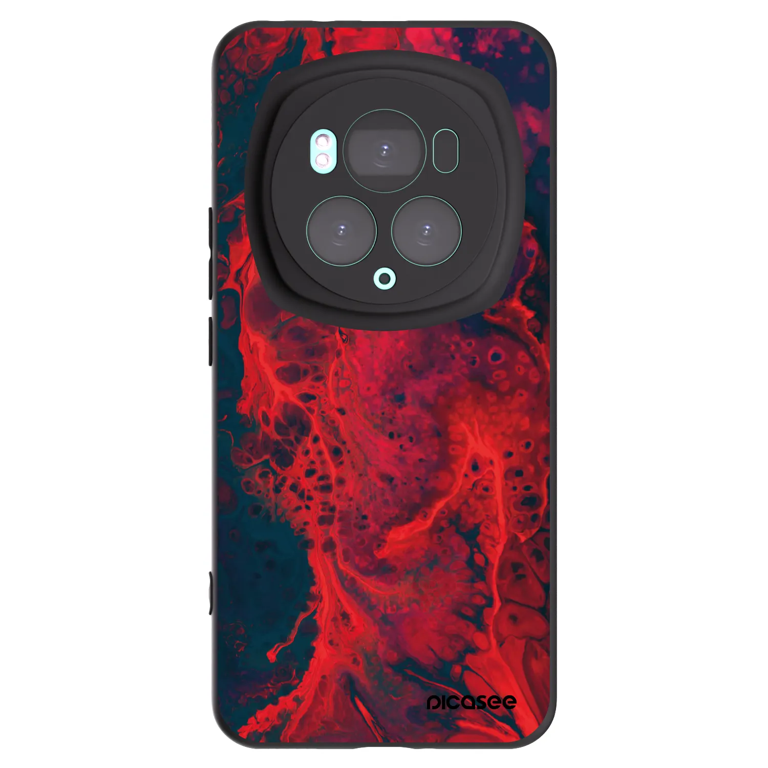 Picasee silikonski črni ovitek za Honor Magic6 Pro - Organic red