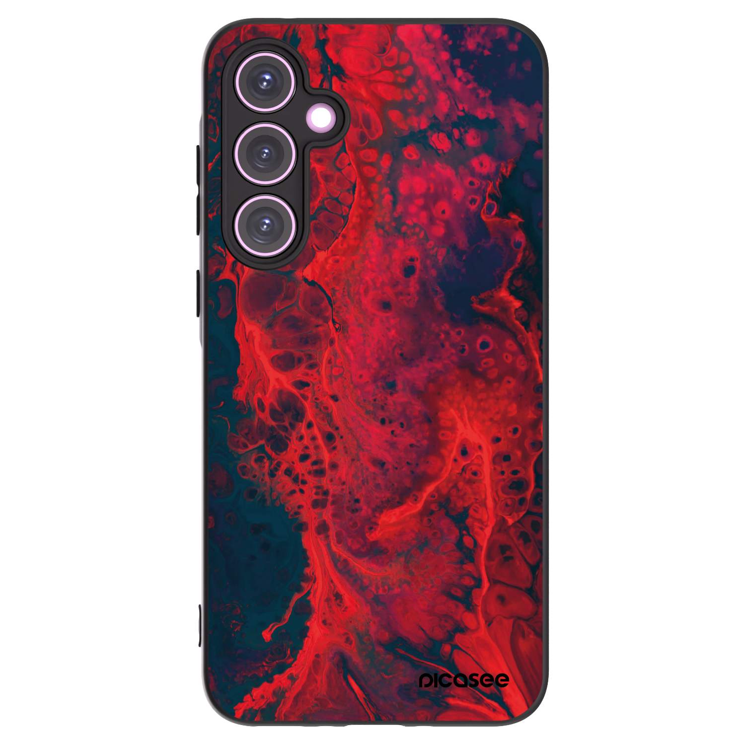 Picasee silikonski črni ovitek za Samsung Galaxy A35 5G A356B - Organic red