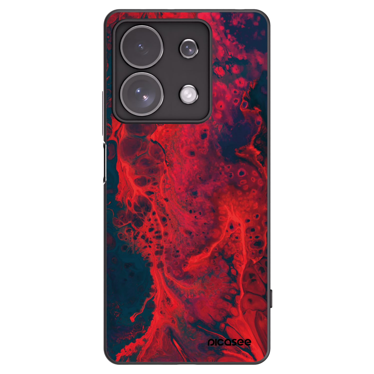 Picasee silikonski črni ovitek za Xiaomi Redmi Note 13 Pro 4G - Organic red