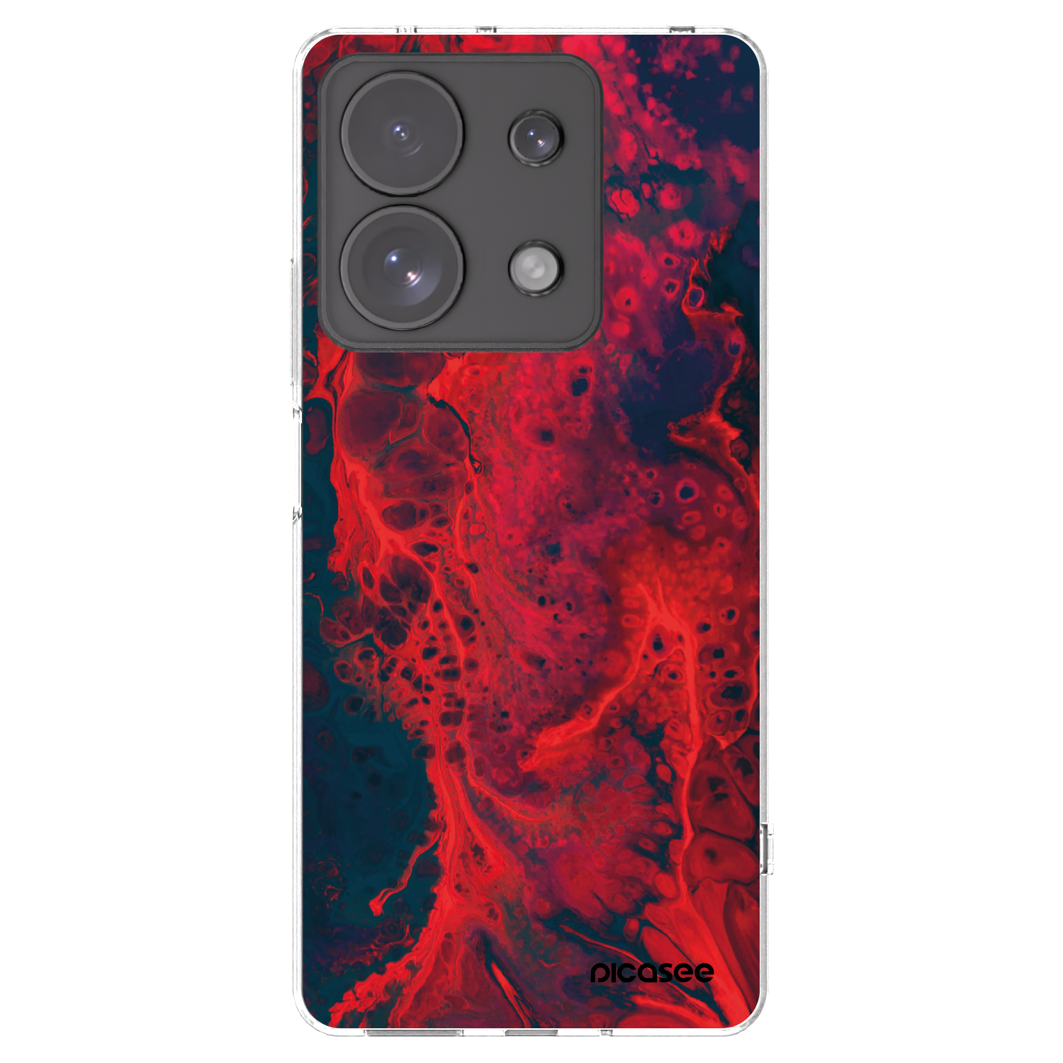 Picasee silikonski prozorni ovitek za Xiaomi Redmi Note 13 Pro 4G - Organic red