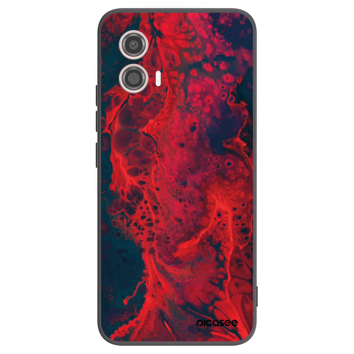 Picasee silikonski črni ovitek za Motorola Moto G53 5G - Organic red