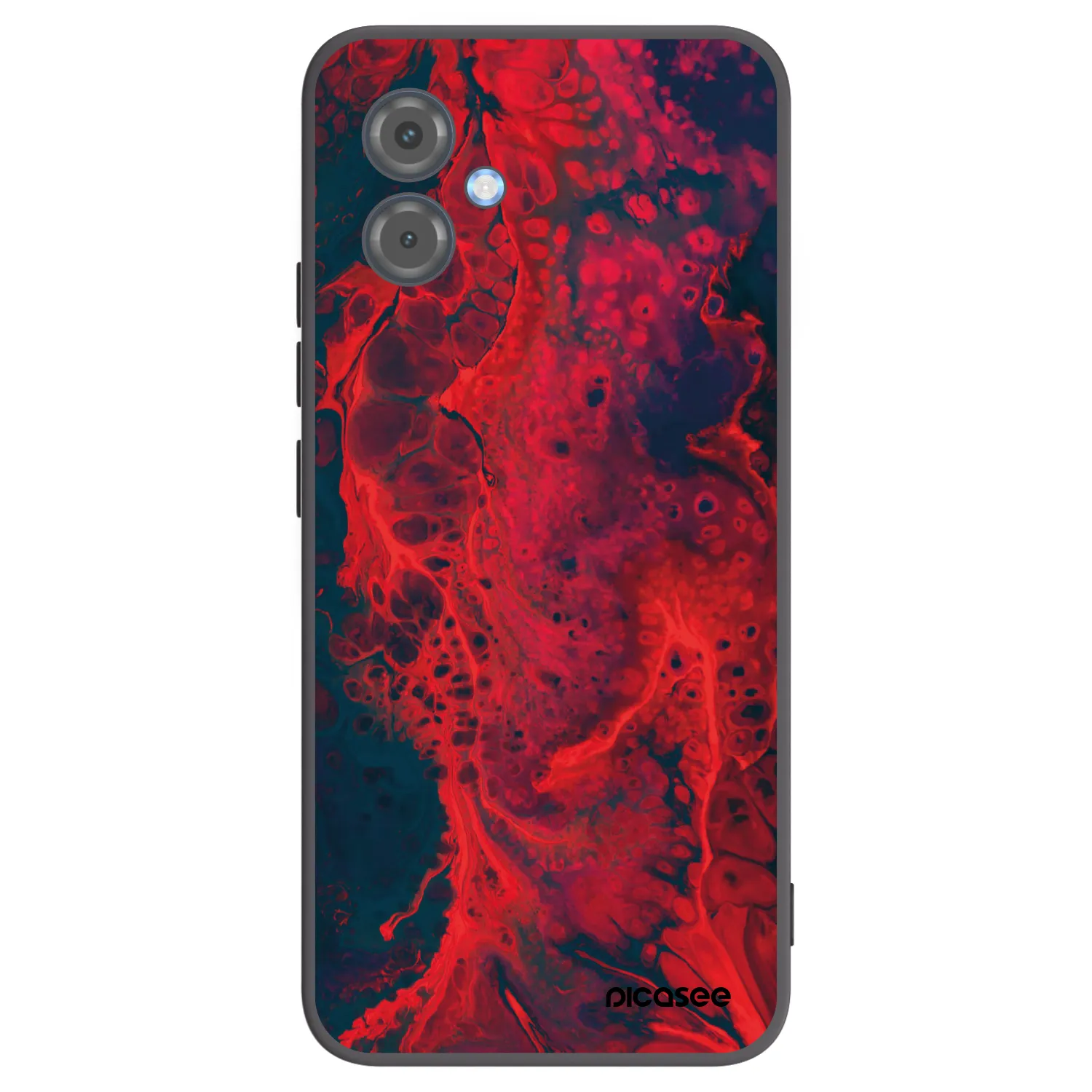 Picasee silikonski črni ovitek za Motorola Moto G14 - Organic red