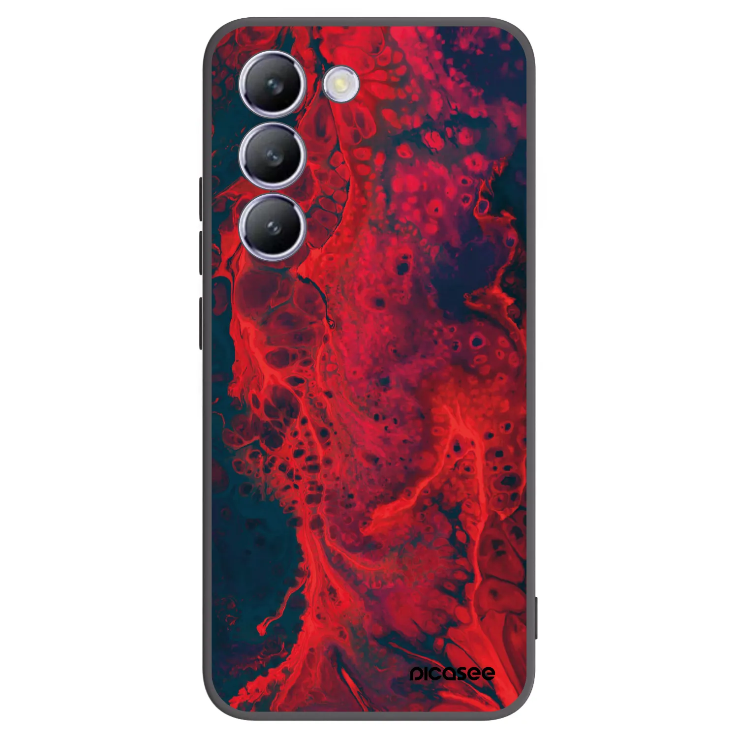 Picasee silikonski črni ovitek za Vivo V40 SE 5G - Organic red