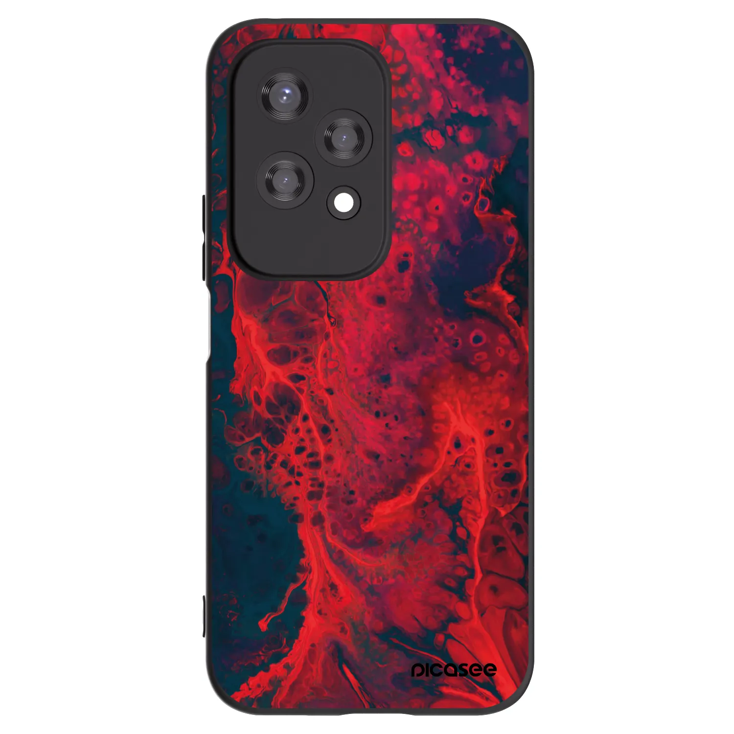 Picasee silikonski črni ovitek za Honor 200 Lite - Organic red