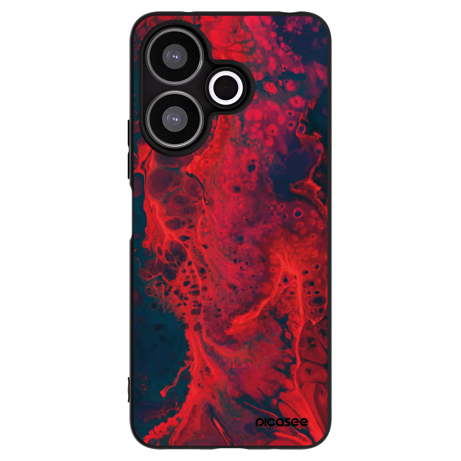 Picasee silikonski črni ovitek za Xiaomi Redmi 13 4G - Organic red