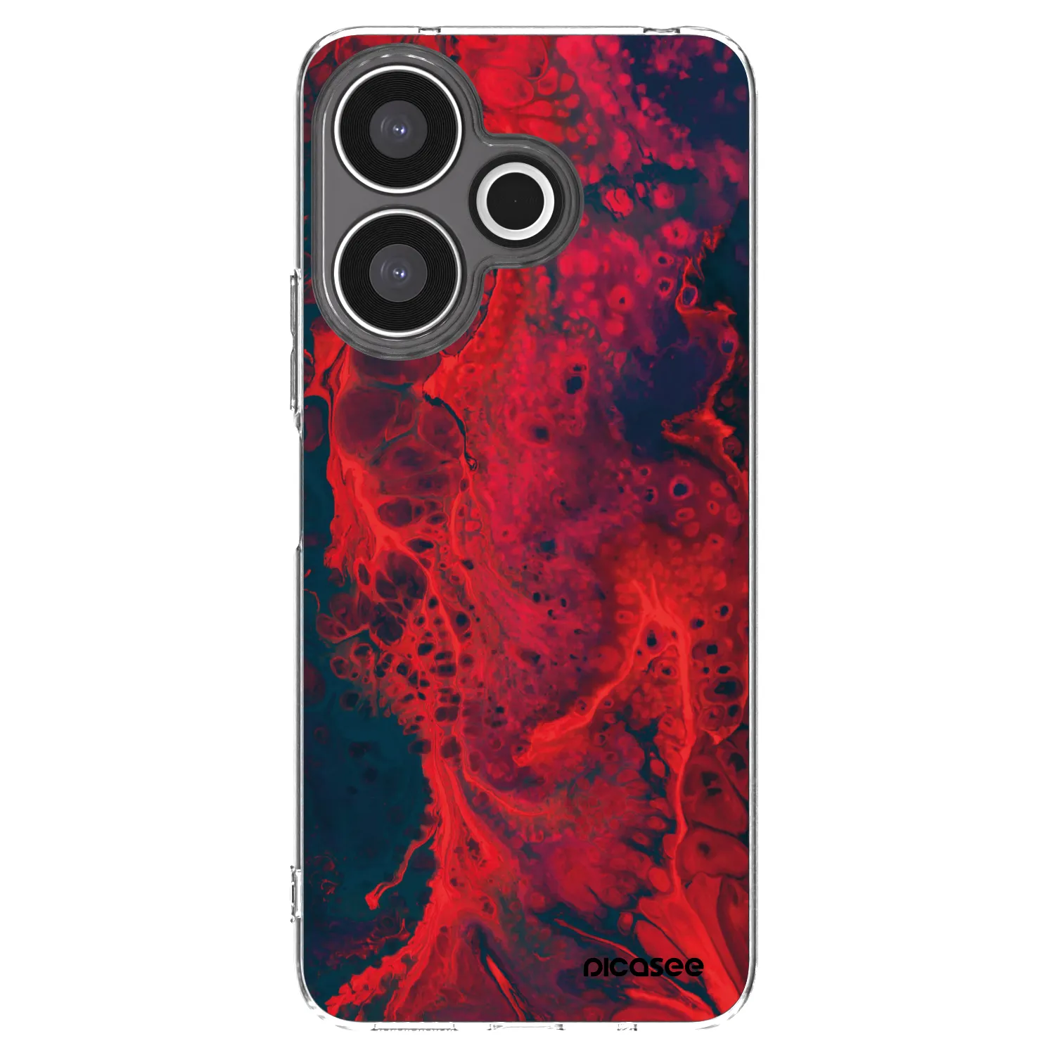 Picasee silikonski prozorni ovitek za Xiaomi Redmi 13 4G - Organic red