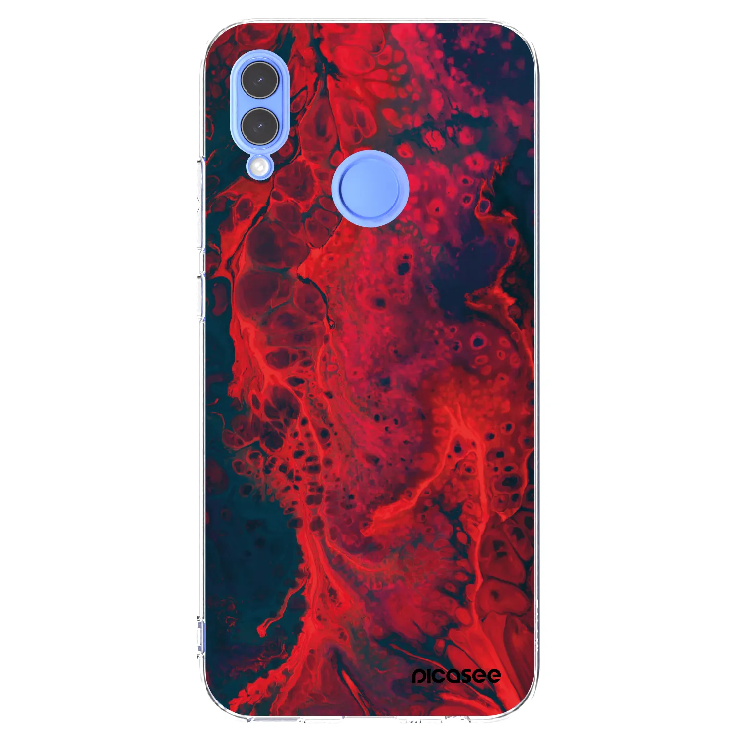 Picasee silikonski prozorni ovitek za Huawei P Smart 2019 - Organic red
