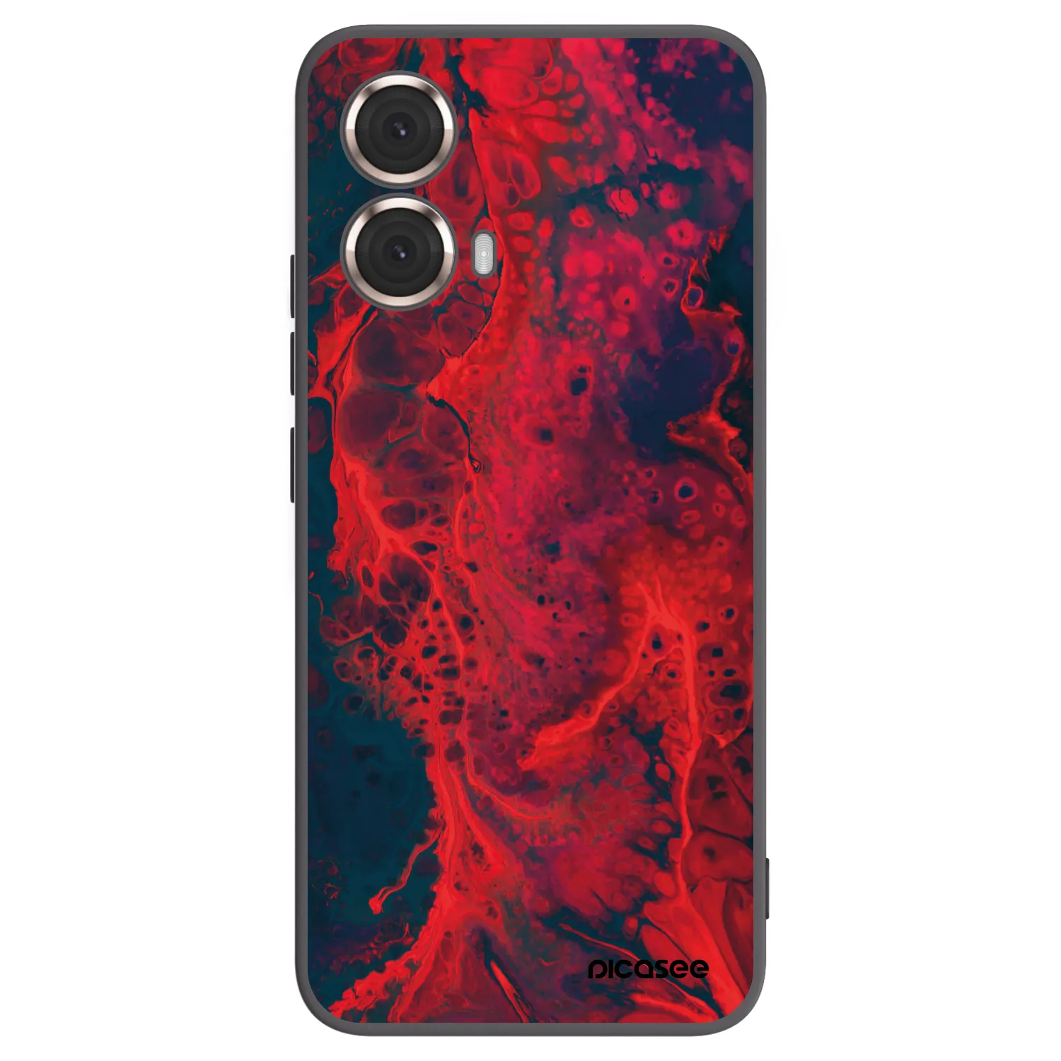 Picasee silikonski črni ovitek za Motorola Moto G85 - Organic red