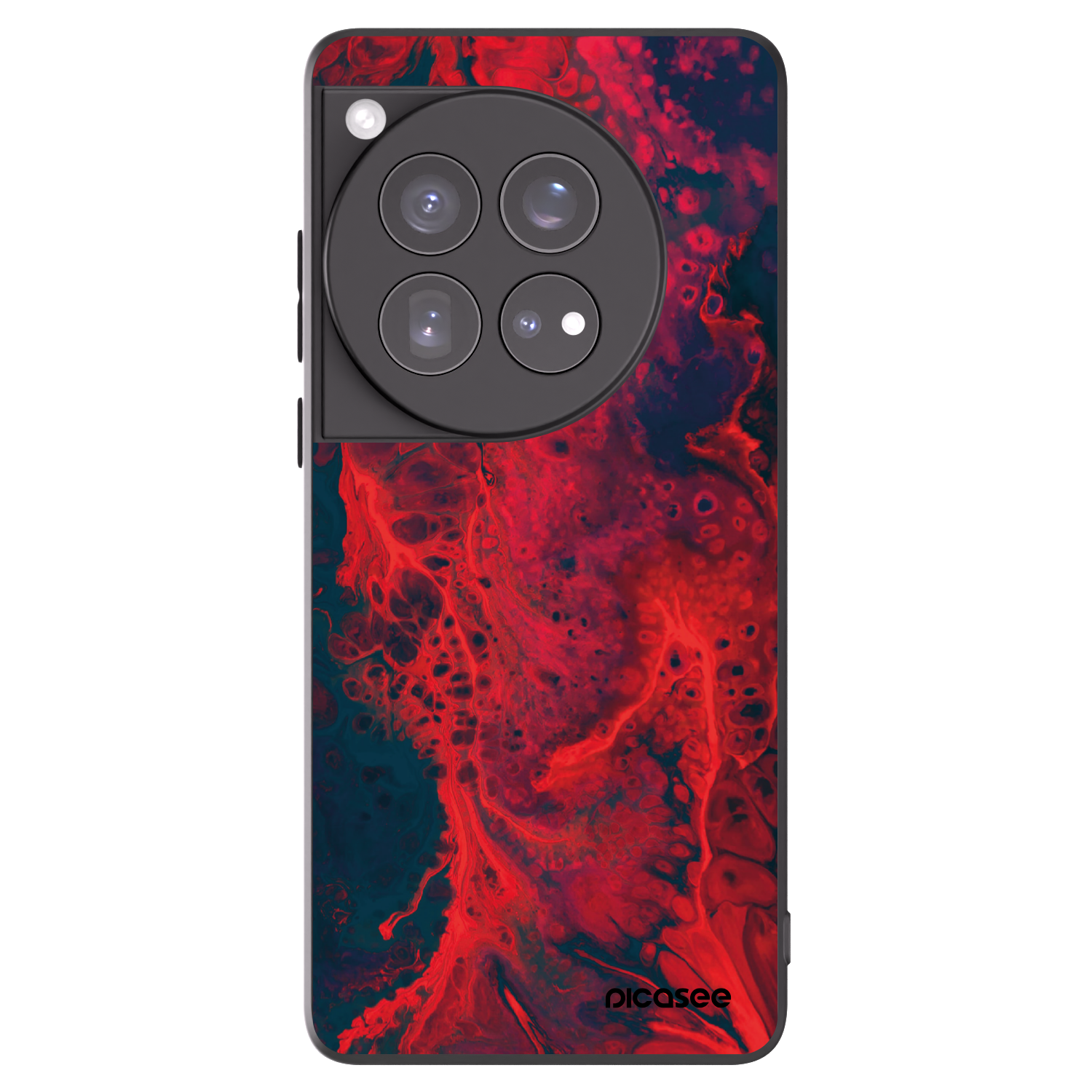 Picasee silikonski črni ovitek za OnePlus 12 5G - Organic red