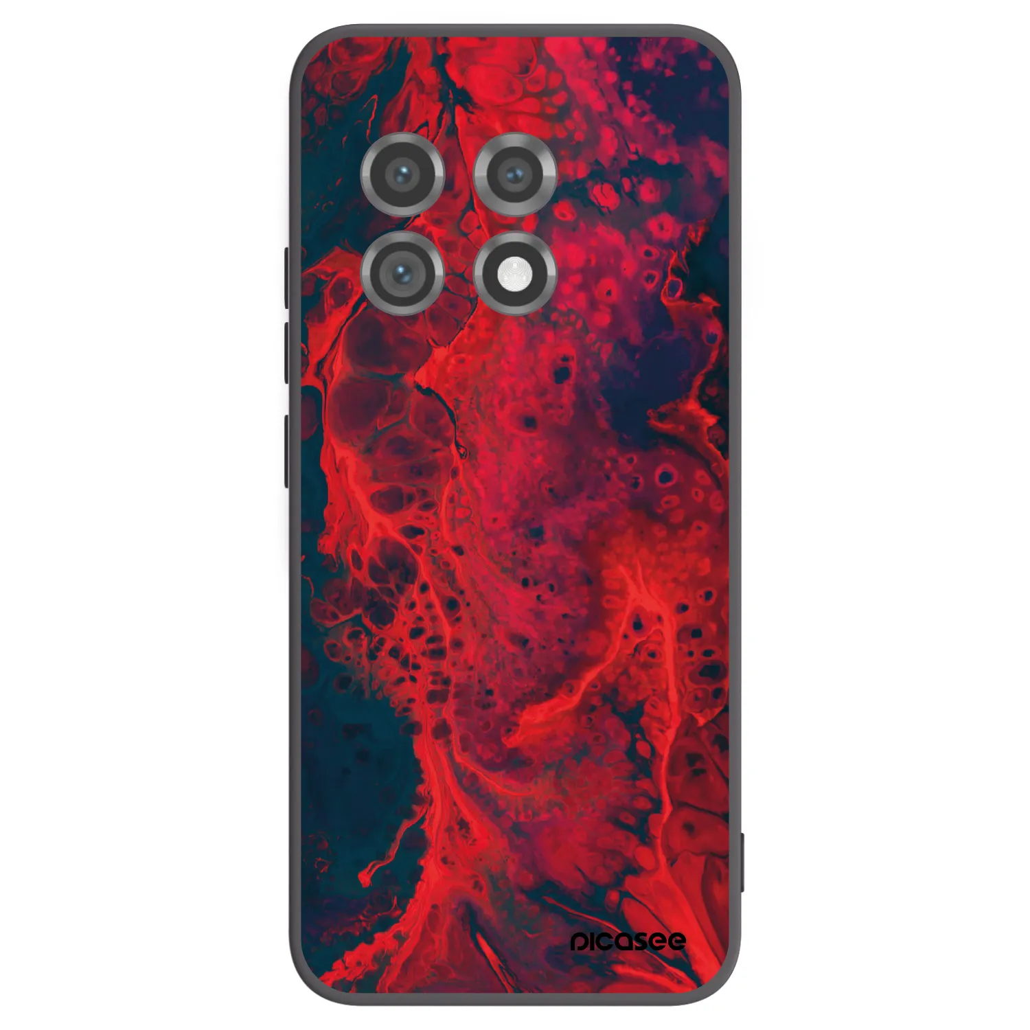 Picasee silikonski črni ovitek za OnePlus 11 5G - Organic red
