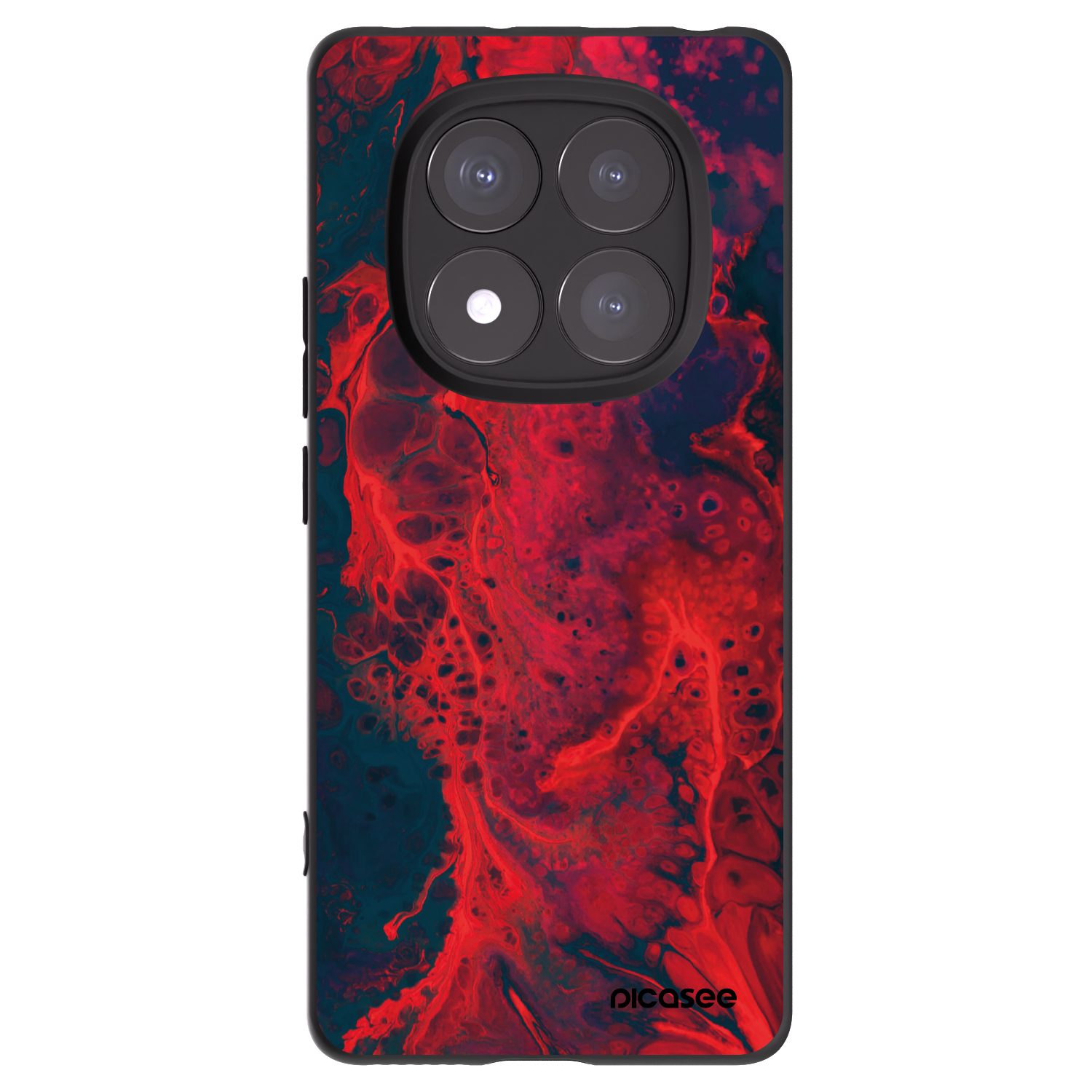 Picasee silikonski črni ovitek za Xiaomi Redmi Note 14 Pro 5G - Organic red