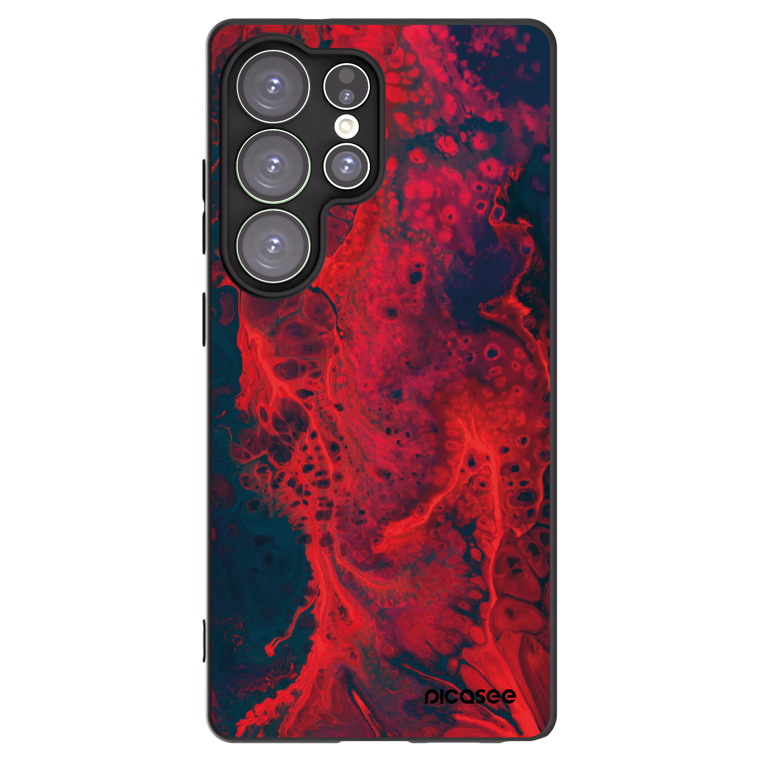 Picasee silikonski črni ovitek za Samsung Galaxy S25 Ultra 5G - Organic red