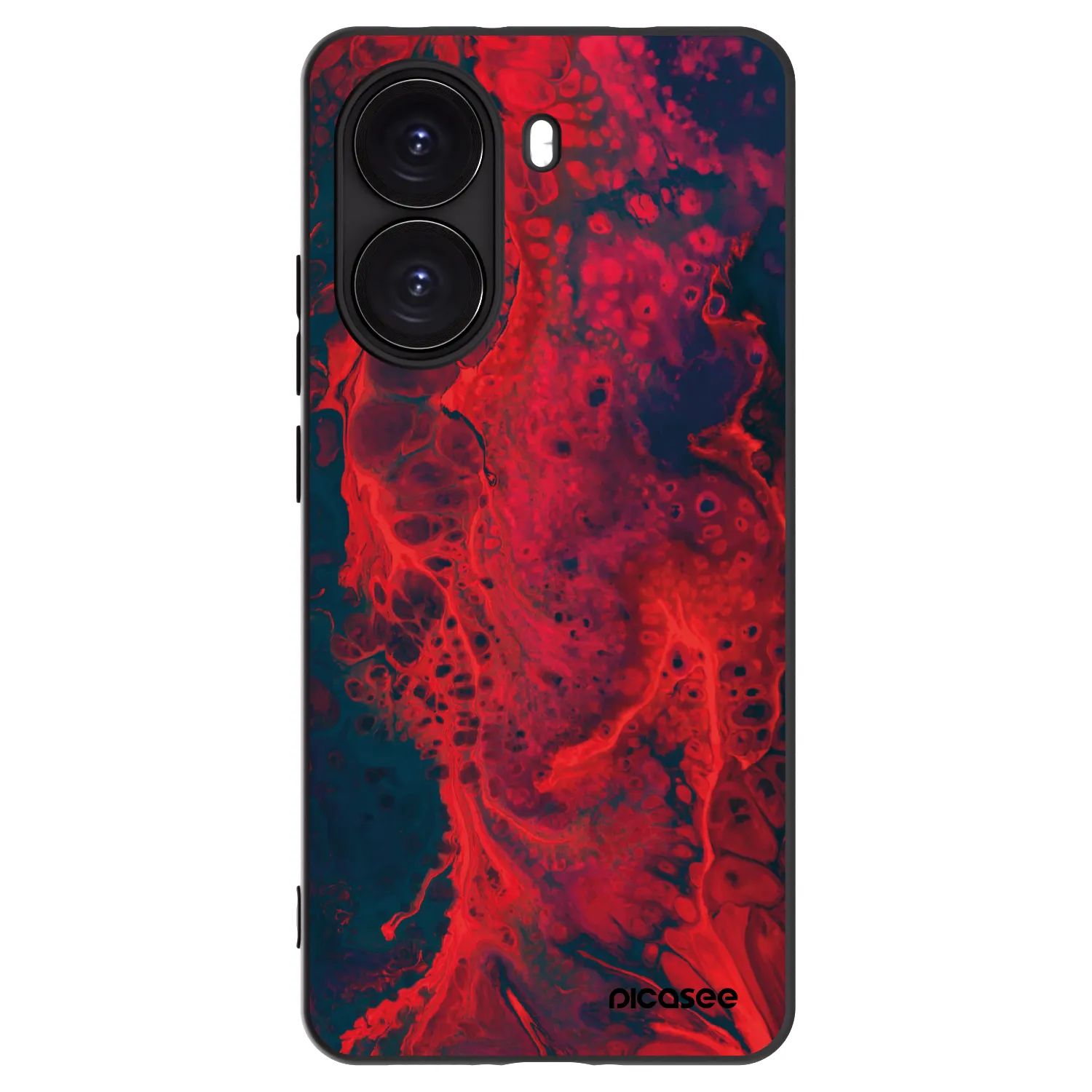 Picasee silikonski črni ovitek za Xiaomi Poco X7 Pro 5G - Organic red