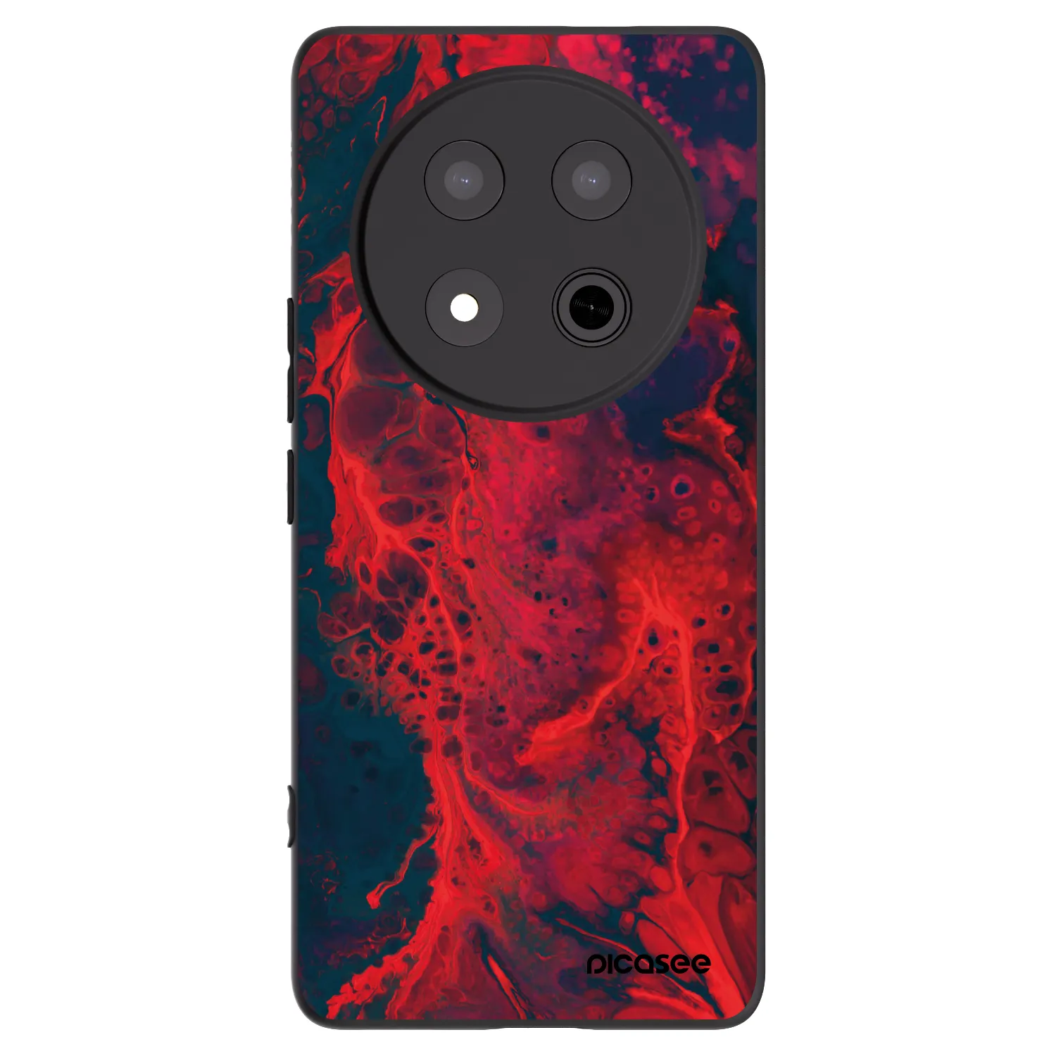 Picasee silikonski črni ovitek za Honor Magic7 Lite 5G - Organic red