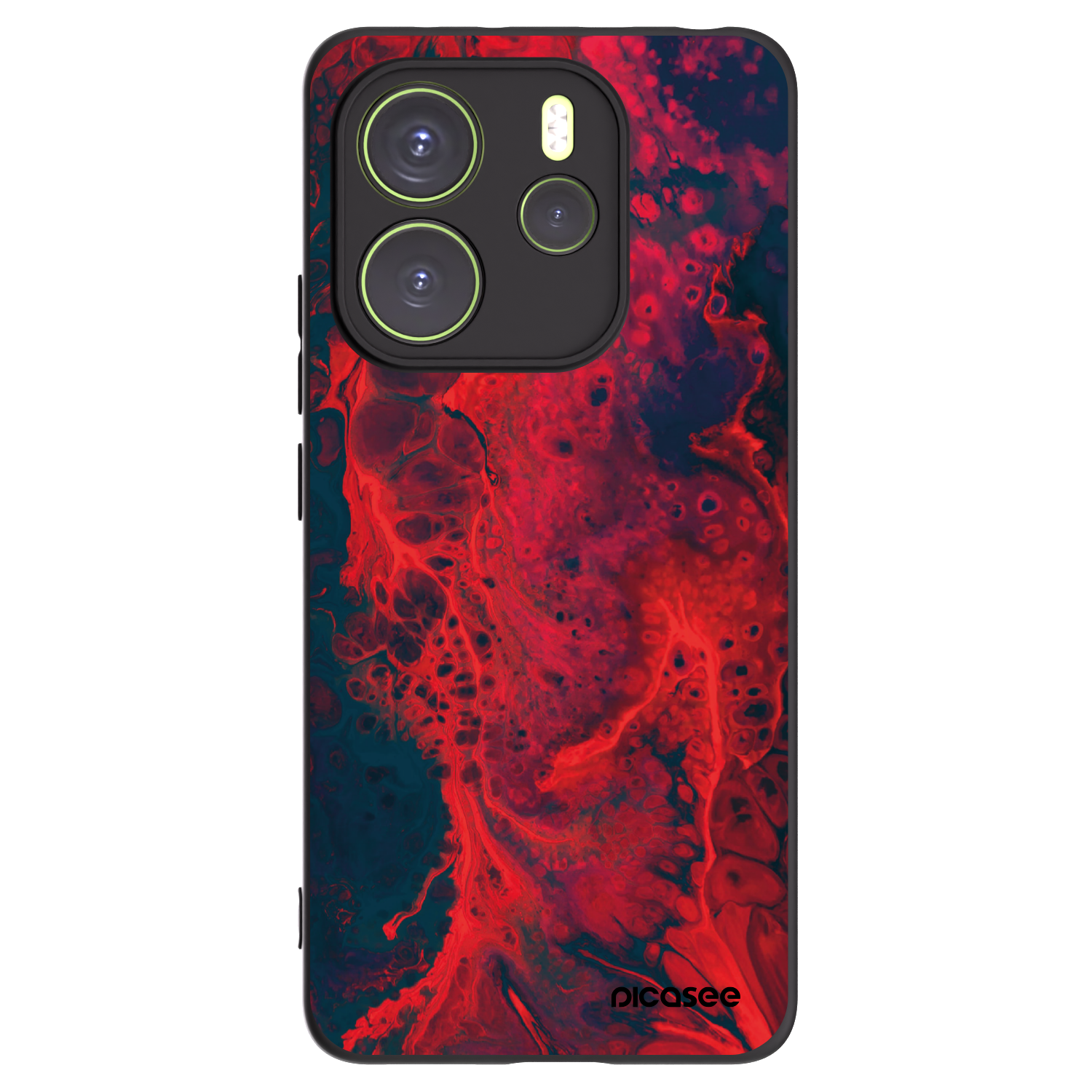 Picasee silikonski črni ovitek za Xiaomi Redmi Note 14 4G - Organic red