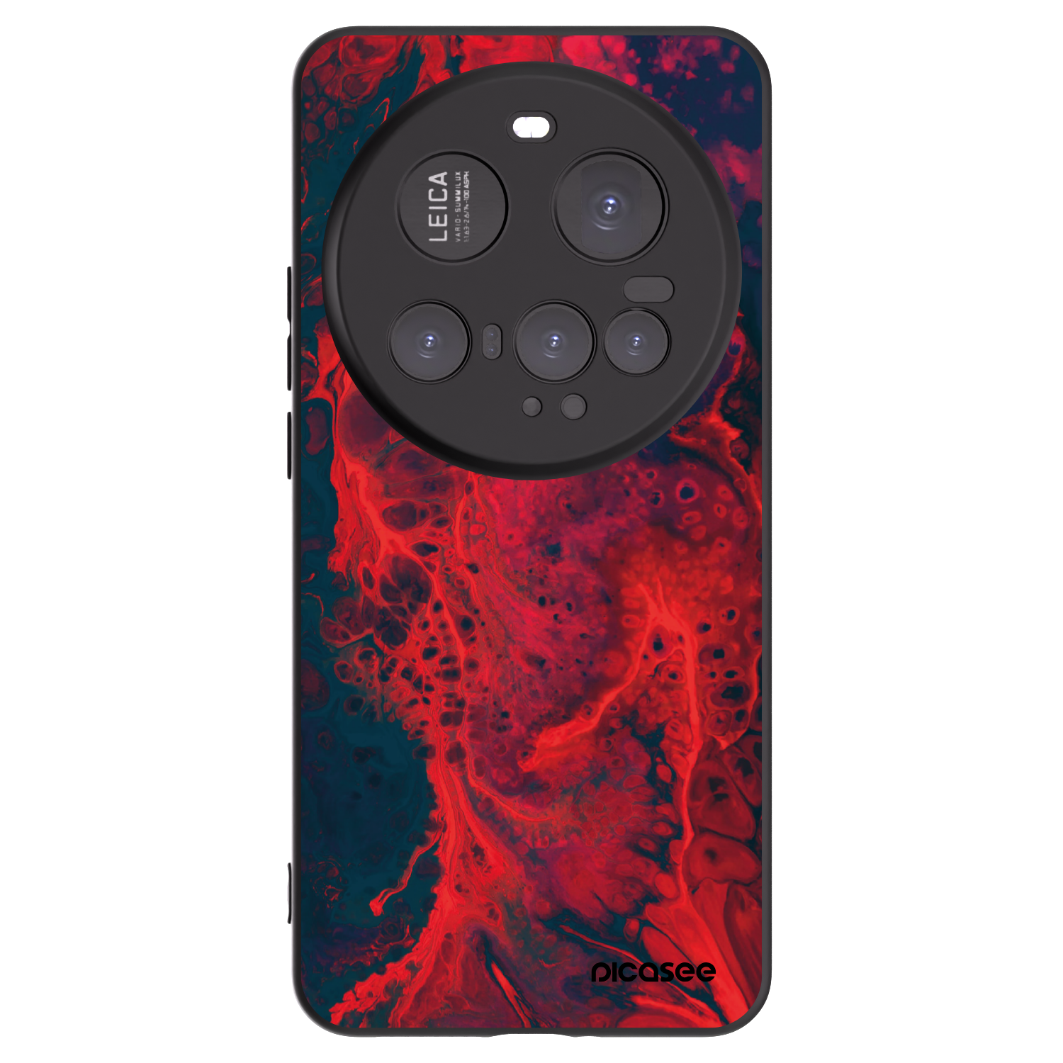 Picasee silikonski črni ovitek za Xiaomi 15 Ultra - Organic red
