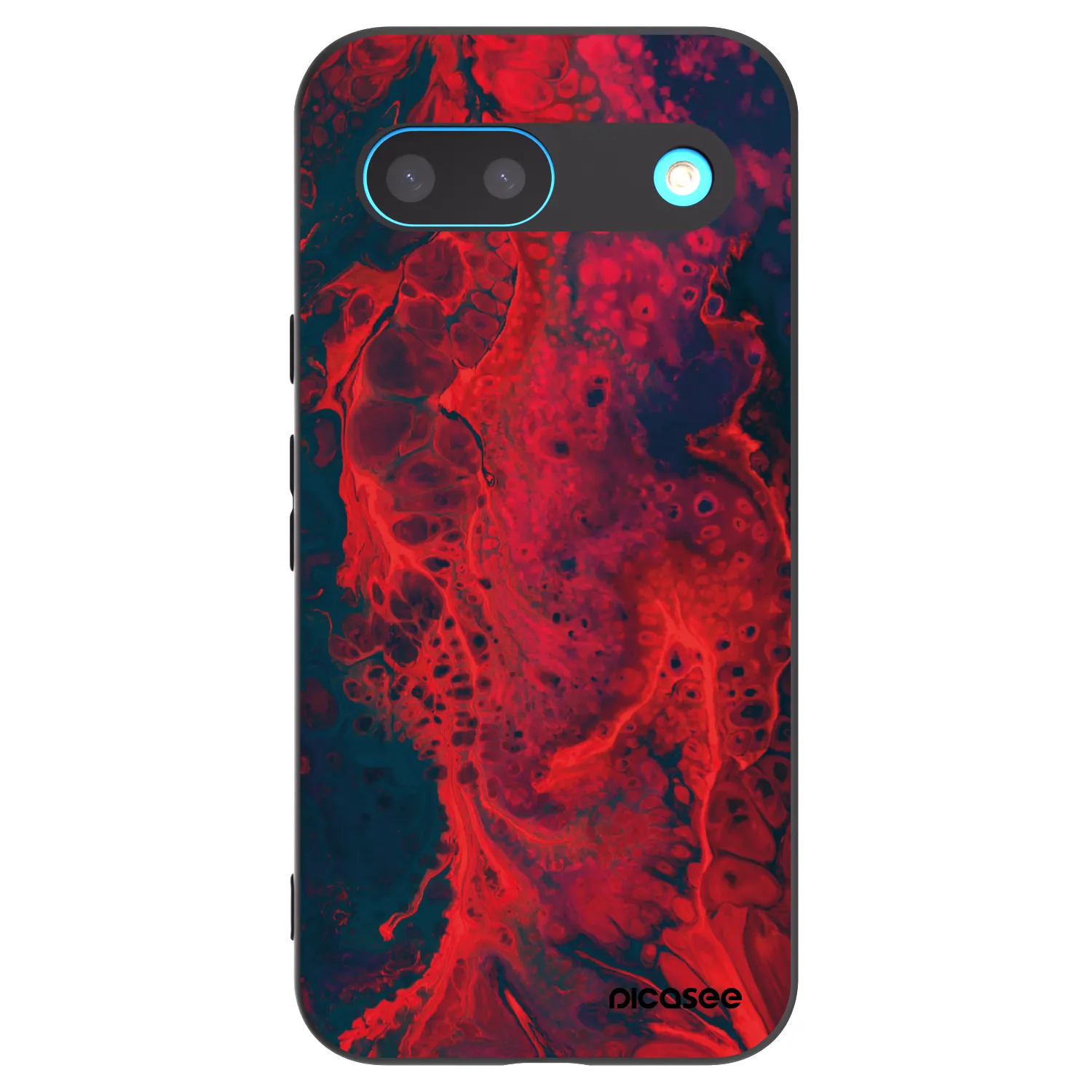 Picasee silikonski črni ovitek za Google Pixel 8 - Organic red