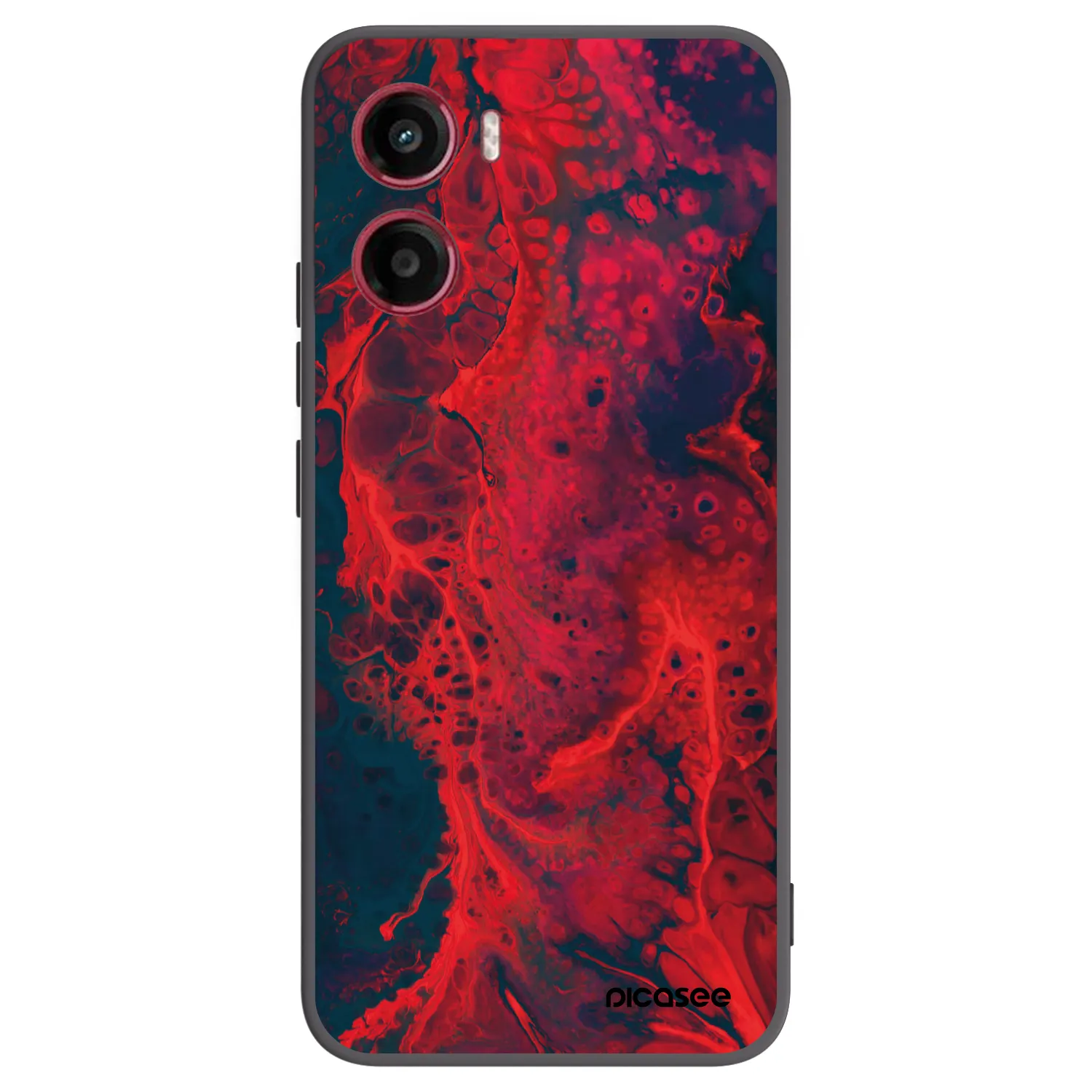 Picasee silikonski črni ovitek za Motorola Moto G05 - Organic red