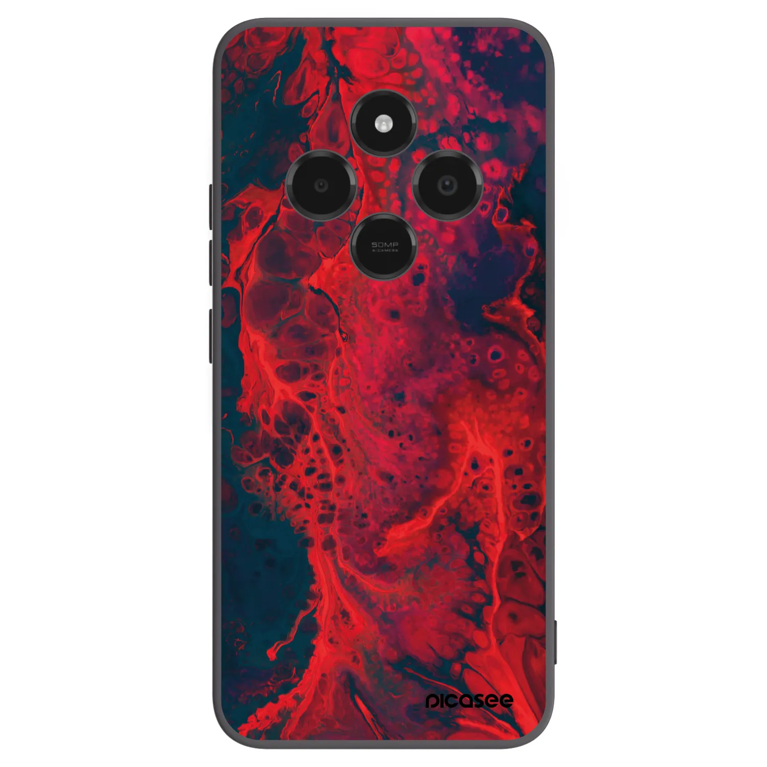 Picasee silikonski črni ovitek za Xiaomi Poco C75 - Organic red