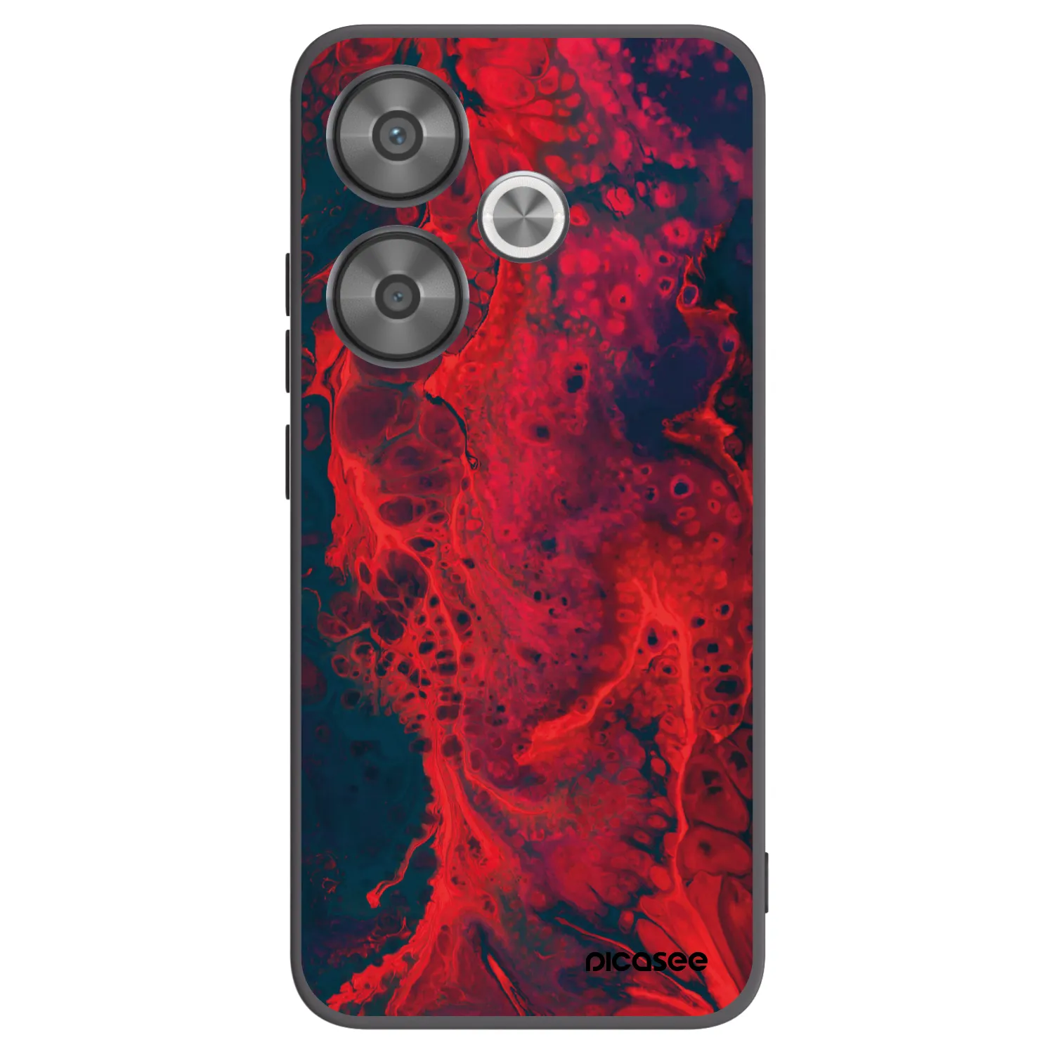 Picasee silikonski črni ovitek za Xiaomi Poco F6 - Organic red