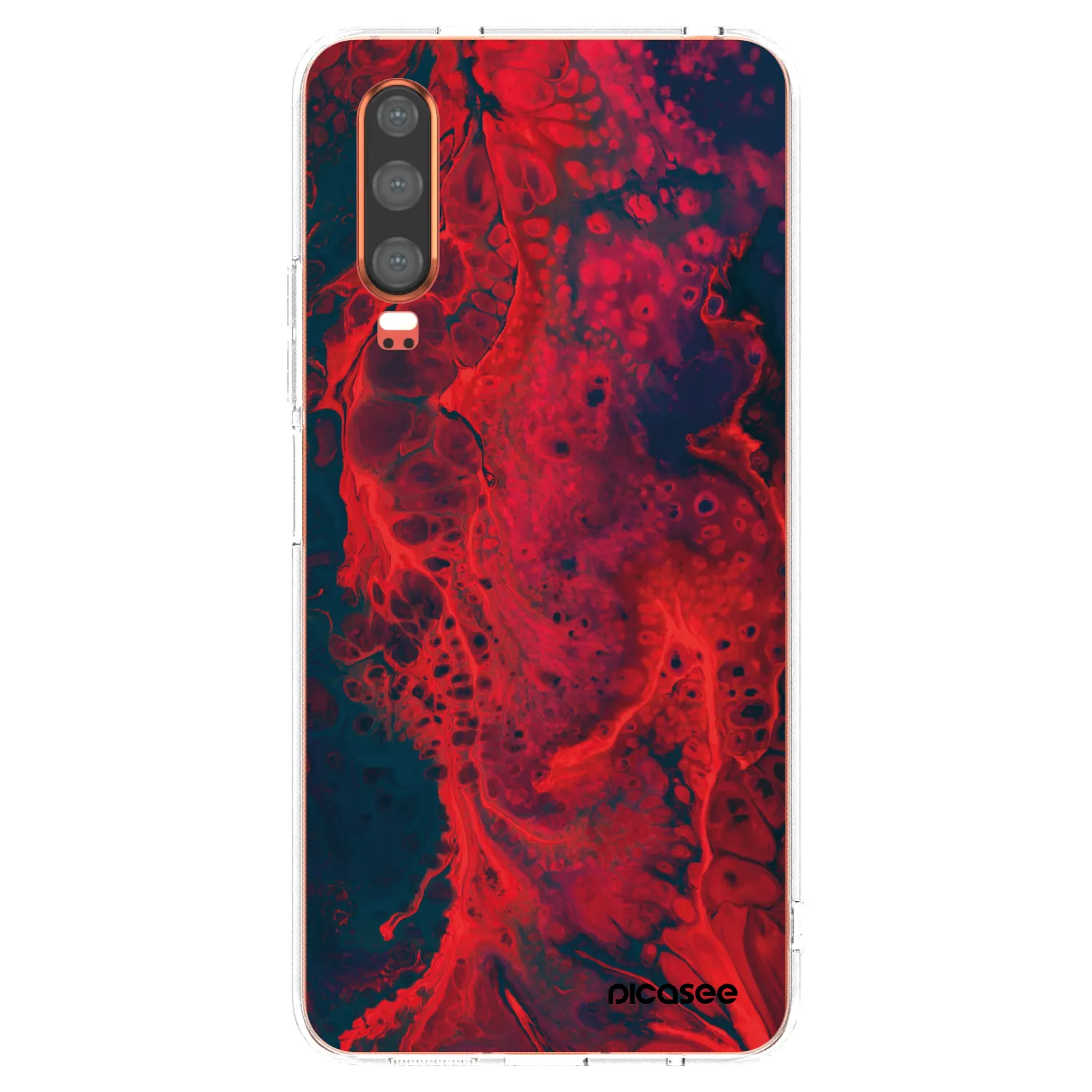 Picasee silikonski prozorni ovitek za Huawei P30 - Organic red