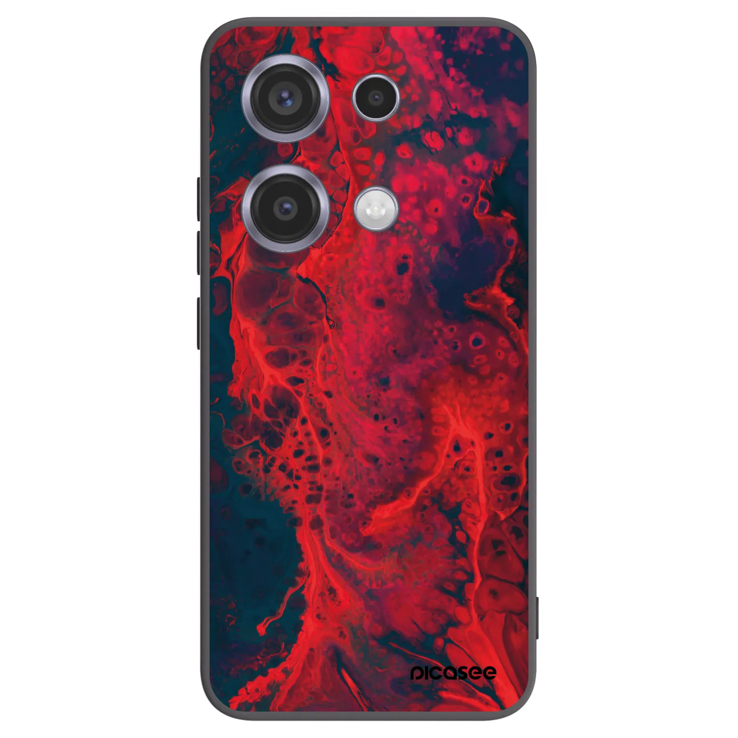 Picasee silikonski črni ovitek za Xiaomi Redmi Note 14S - Organic red