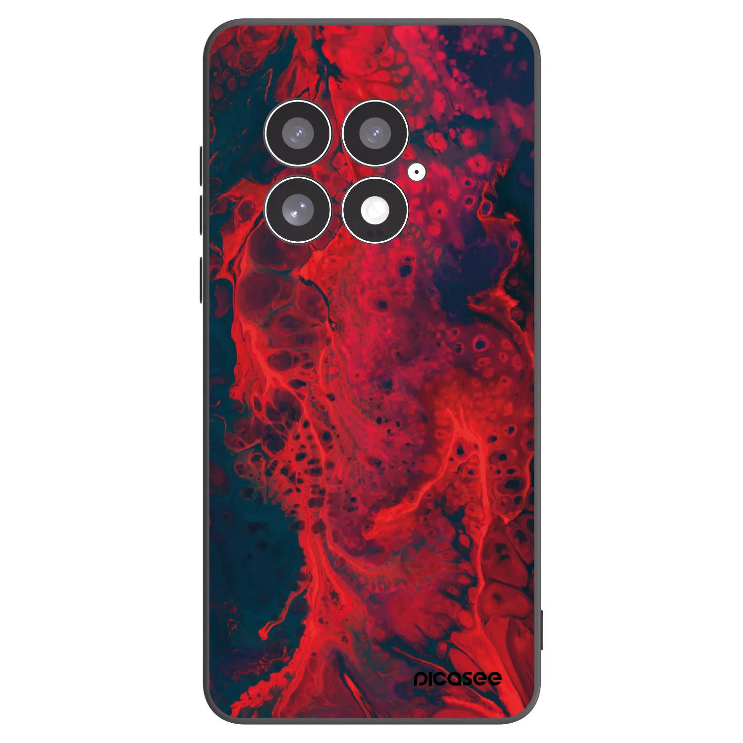 Picasee silikonski črni ovitek za OnePlus 13 5G - Organic red