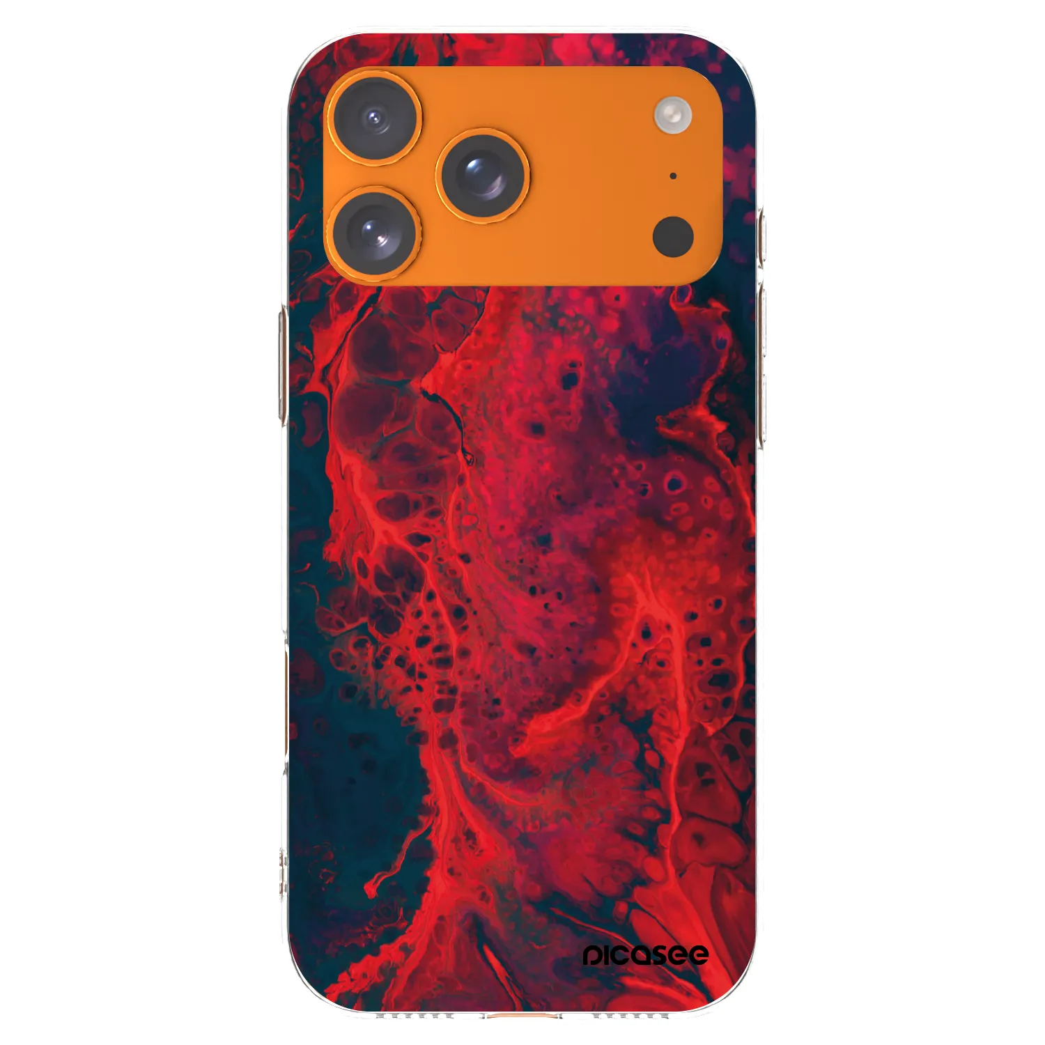 Picasee silikonski prozorni ovitek za Apple iPhone 17 Pro Max - Organic red