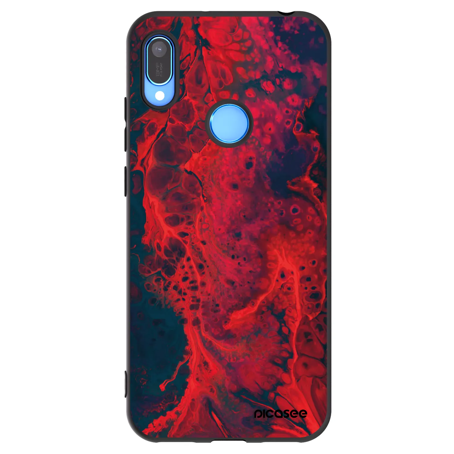 Picasee silikonski črni ovitek za Huawei Y6 2019 - Organic red