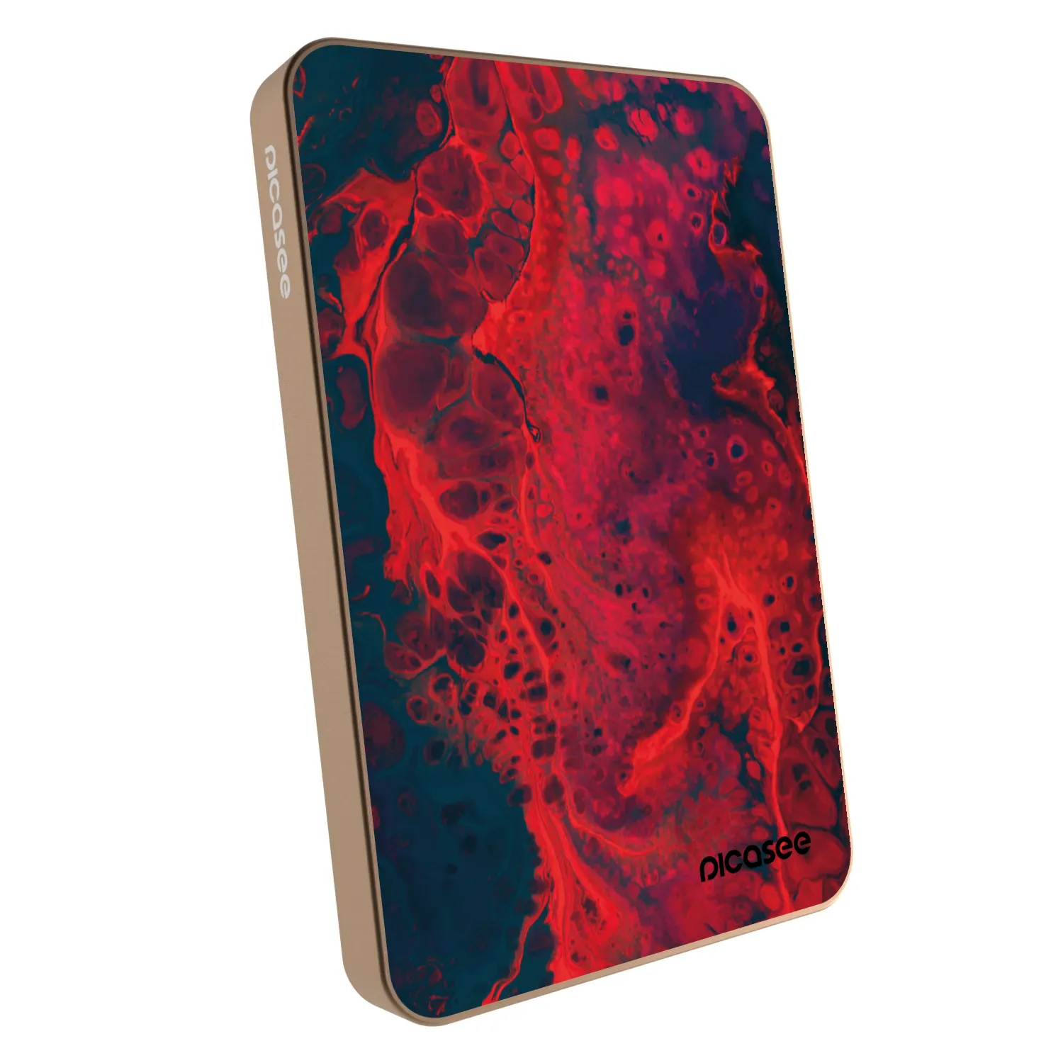 Picasee Prenosna baterija z MagSafe 5 000 mAh Zlati - Organic red