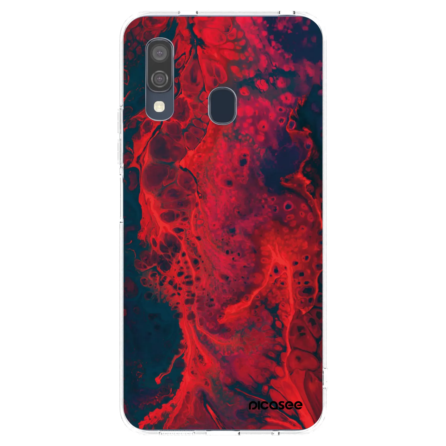 Picasee silikonski prozorni ovitek za Samsung Galaxy A40 A405F - Organic red