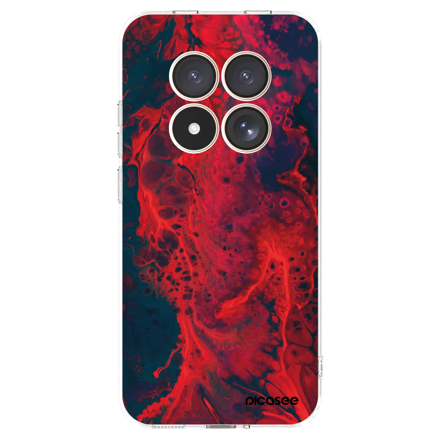 Picasee silikonski prozorni ovitek za Xiaomi Redmi Note 15 Pro 4G - Organic red