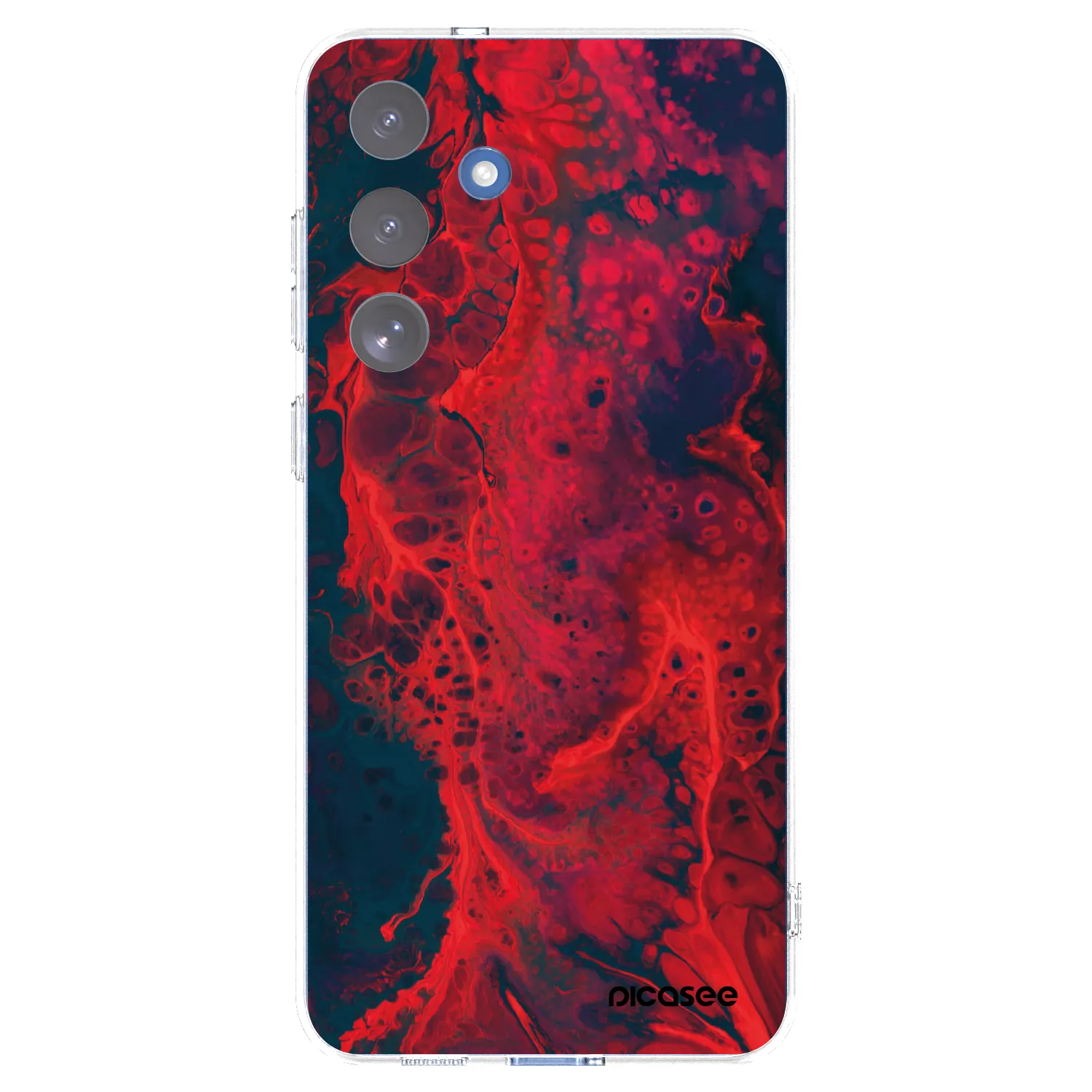 Picasee silikonski prozorni ovitek za Samsung Galaxy S25 FE 5G - Organic red