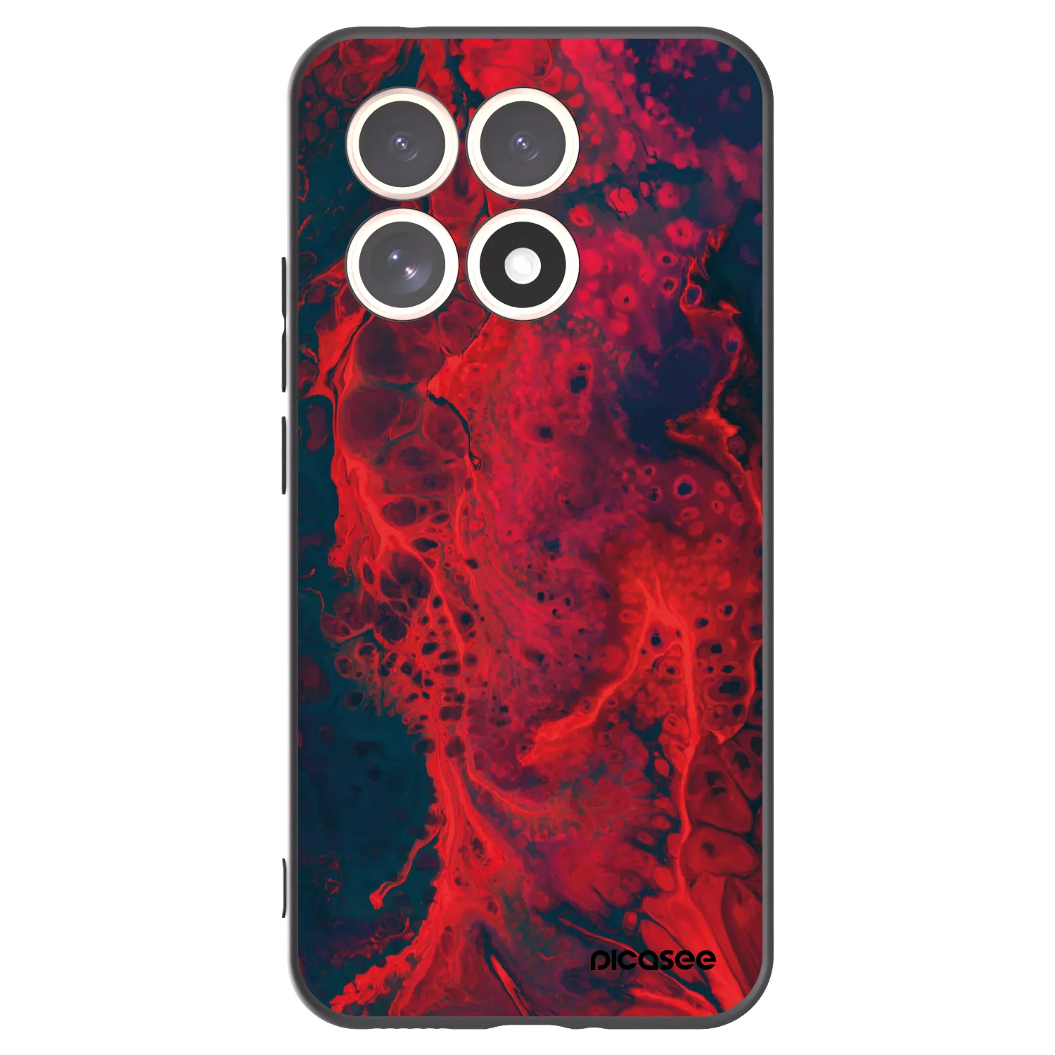 Picasee silikonski črni ovitek za Xiaomi 15T - Organic red