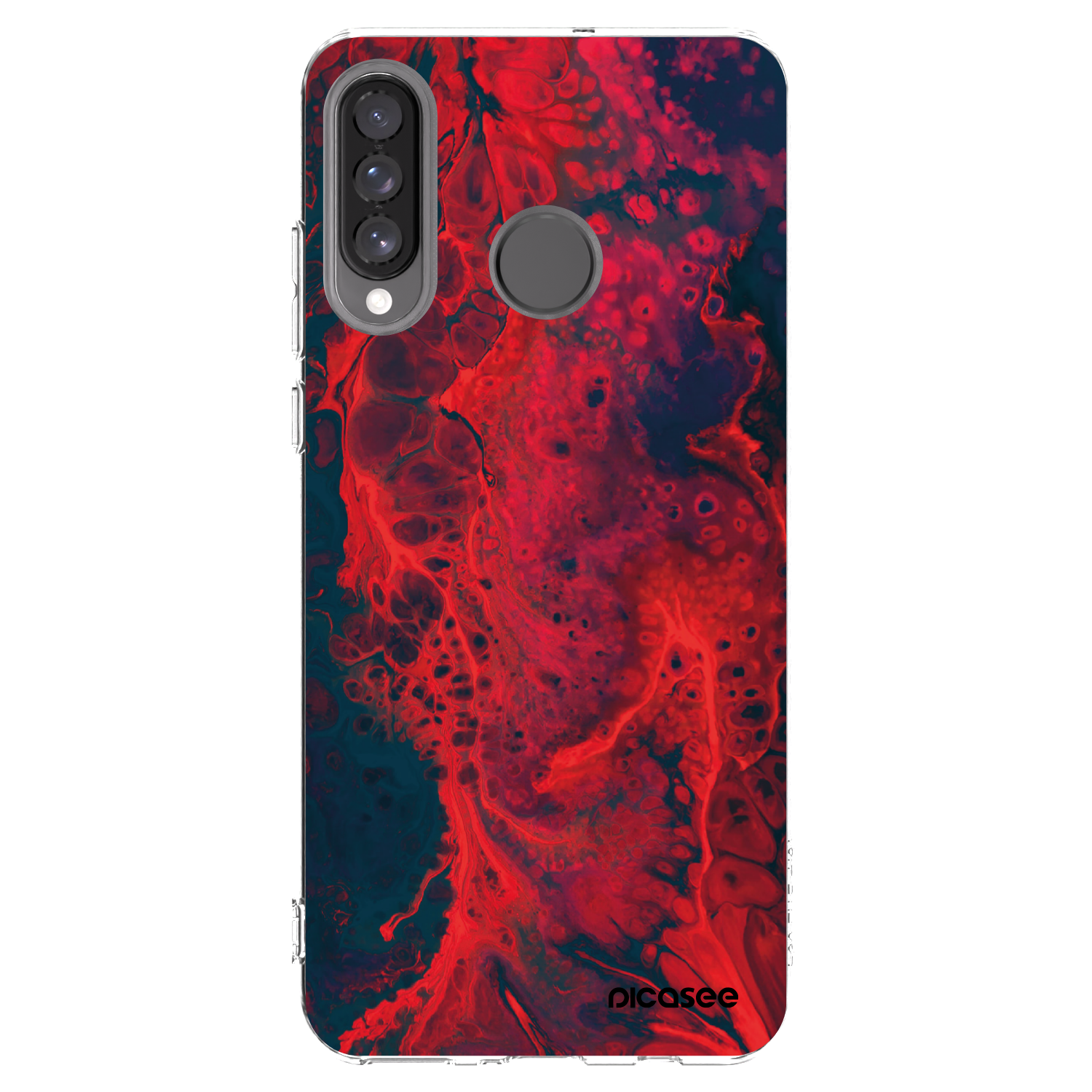 Picasee silikonski prozorni ovitek za Huawei P30 Lite - Organic red