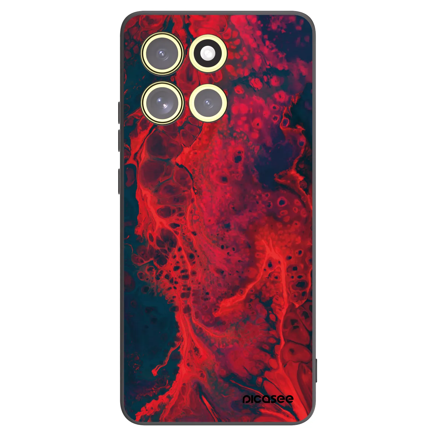 Picasee silikonski črni ovitek za Motorola Moto G86 Power 5G - Organic red