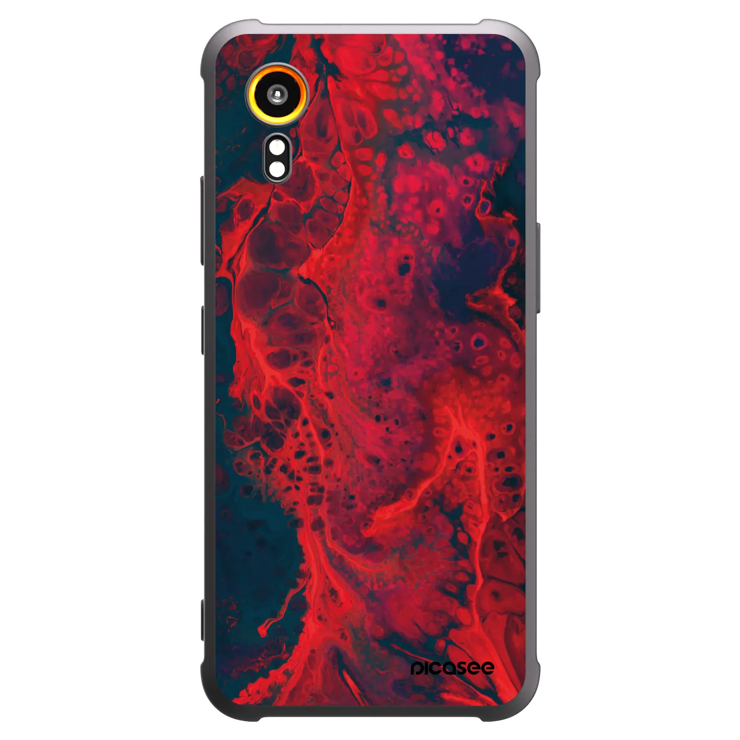 Picasee silikonski črni ovitek za Samsung Galaxy Xcover 7 - Organic red