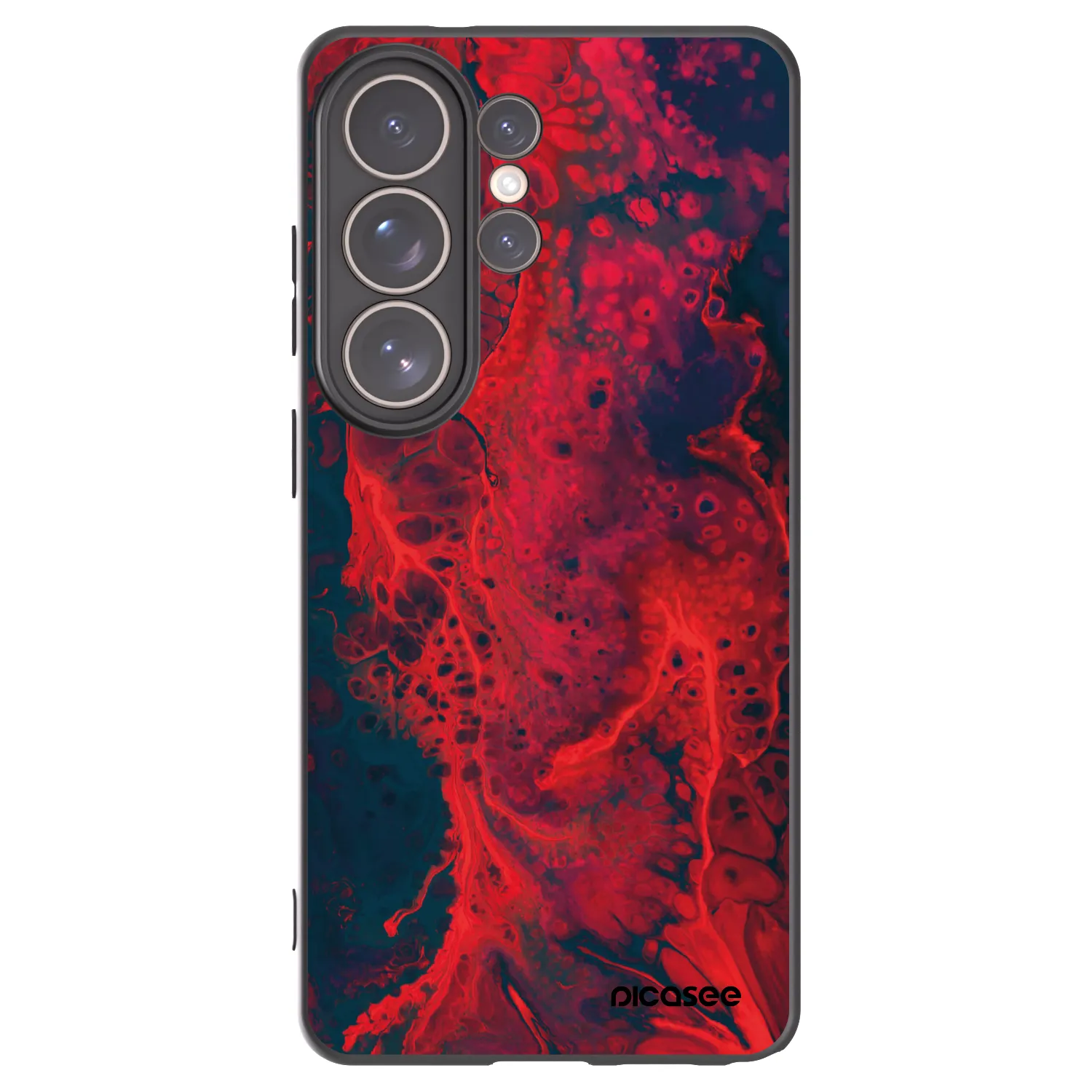 Picasee silikonski črni ovitek za Samsung Galaxy S26 Ultra - Organic red