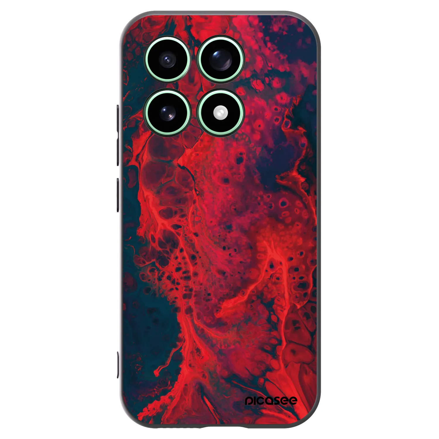 Picasee silikonski črni ovitek za Xiaomi 17 - Organic red