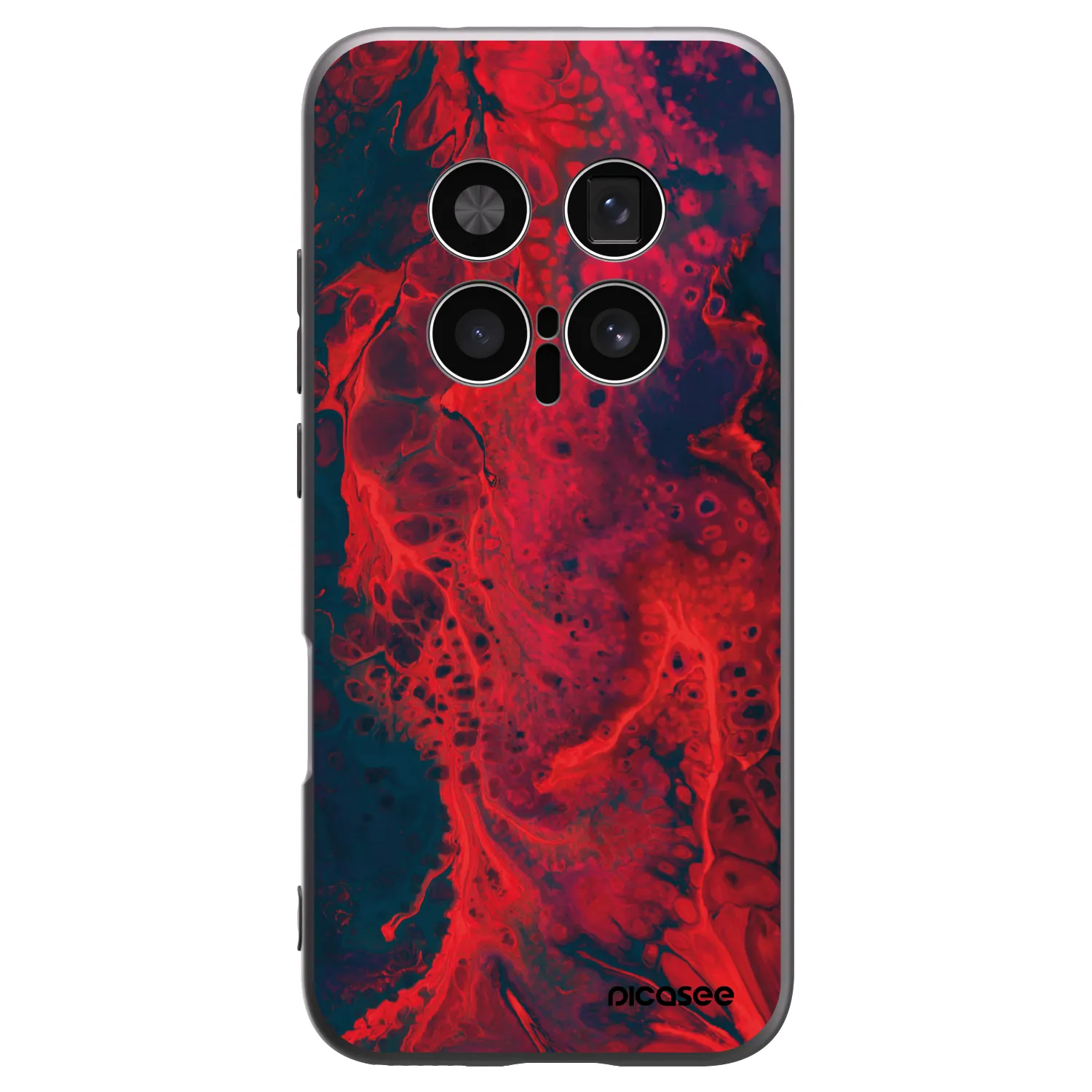Picasee silikonski črni ovitek za Honor Magic8 Pro 5G - Organic red
