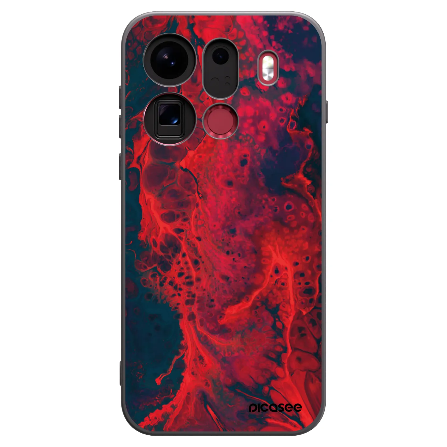 Picasee silikonski črni ovitek za OPPO Find X9 Pro - Organic red