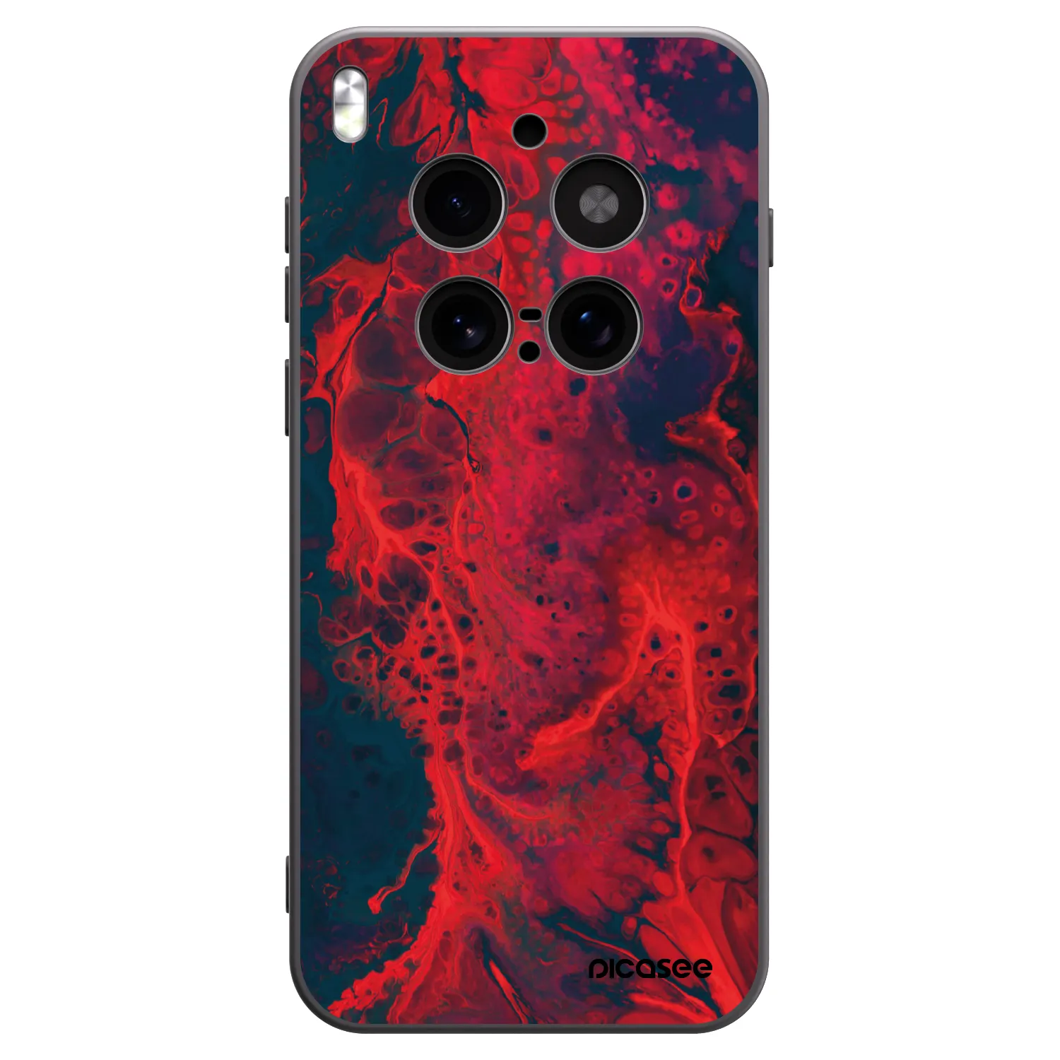 Picasee silikonski črni ovitek za Vivo X300 Pro - Organic red