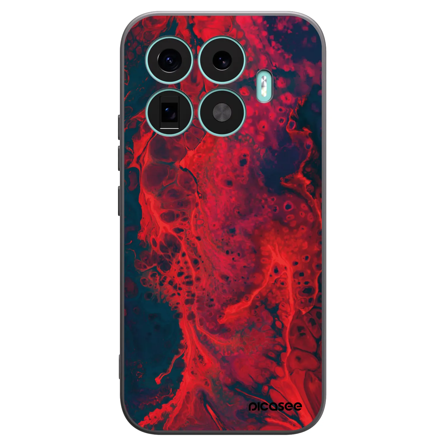 Picasee silikonski črni ovitek za Xiaomi 17T - Organic red
