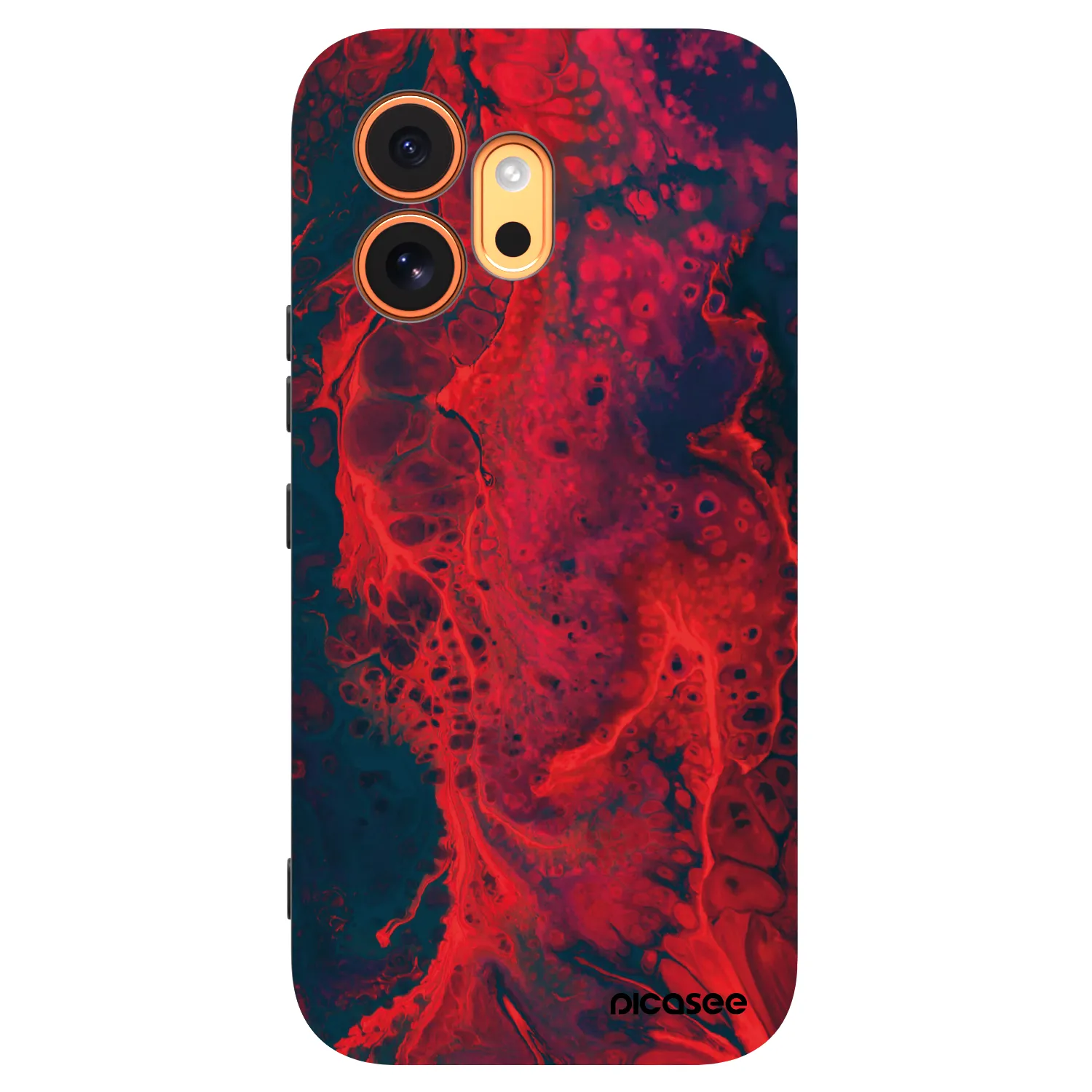 Picasee silikonski črni ovitek za Honor 600 - Organic red