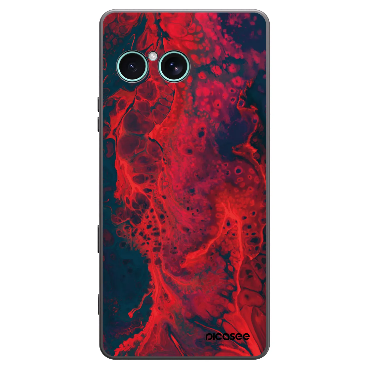 Picasee silikonski črni ovitek za Sony Xperia 10 VII - Organic red