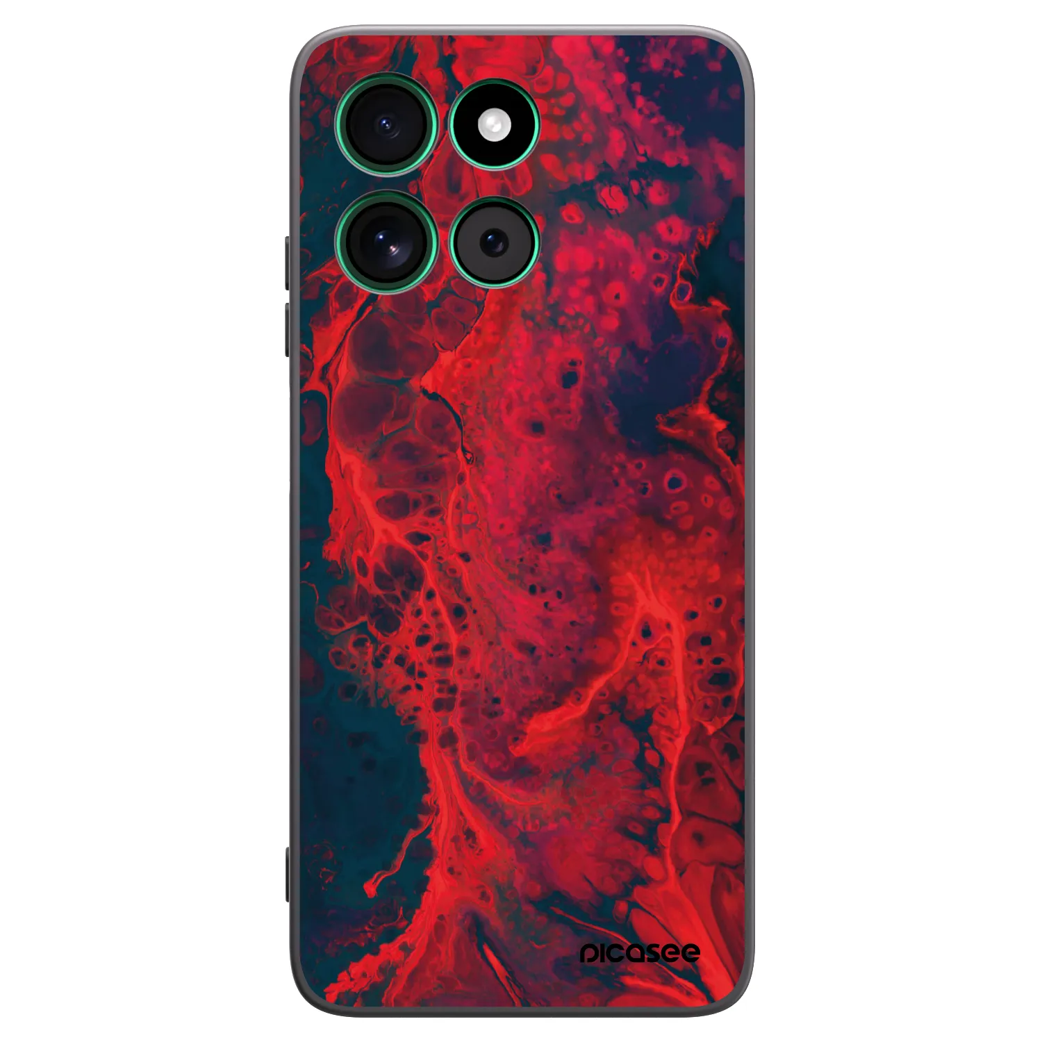 Picasee silikonski črni ovitek za Motorola Moto G57 Power - Organic red