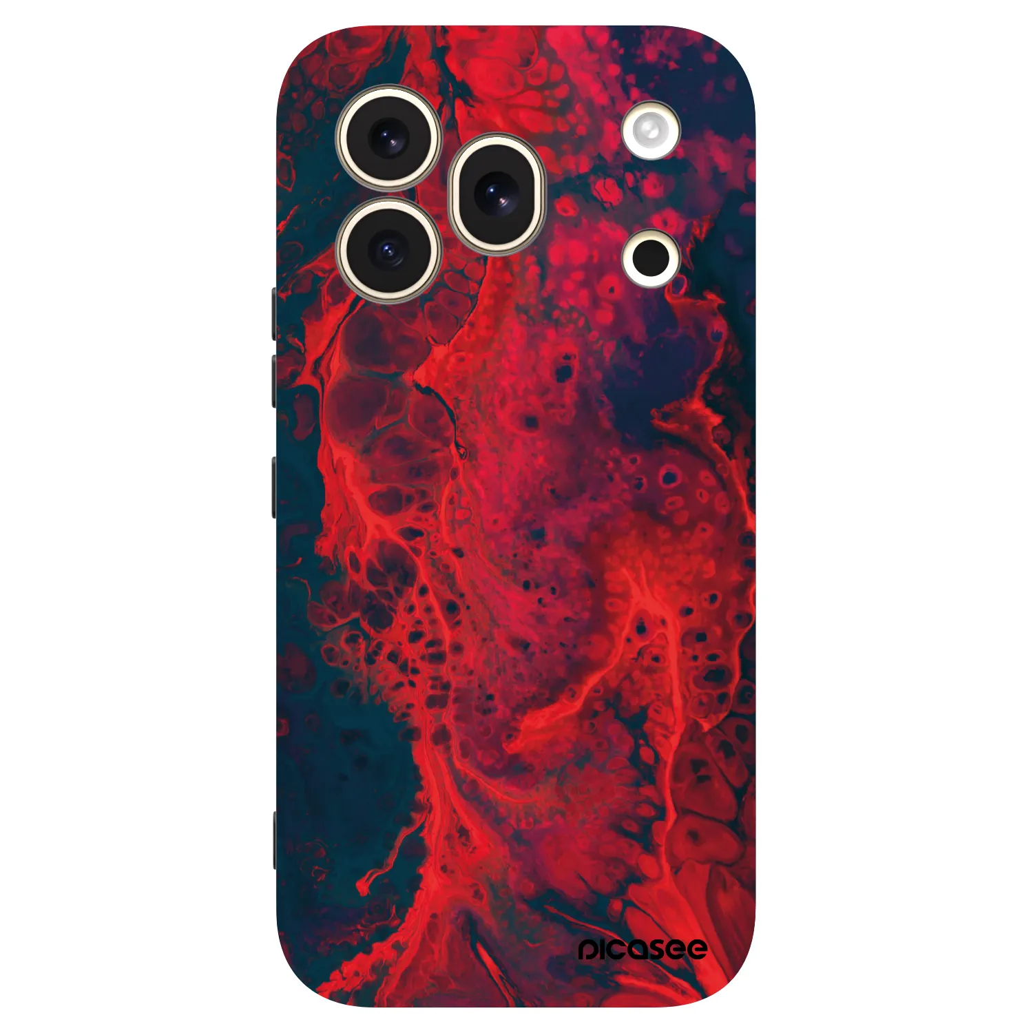 Picasee silikonski črni ovitek za Honor 600 Pro - Organic red