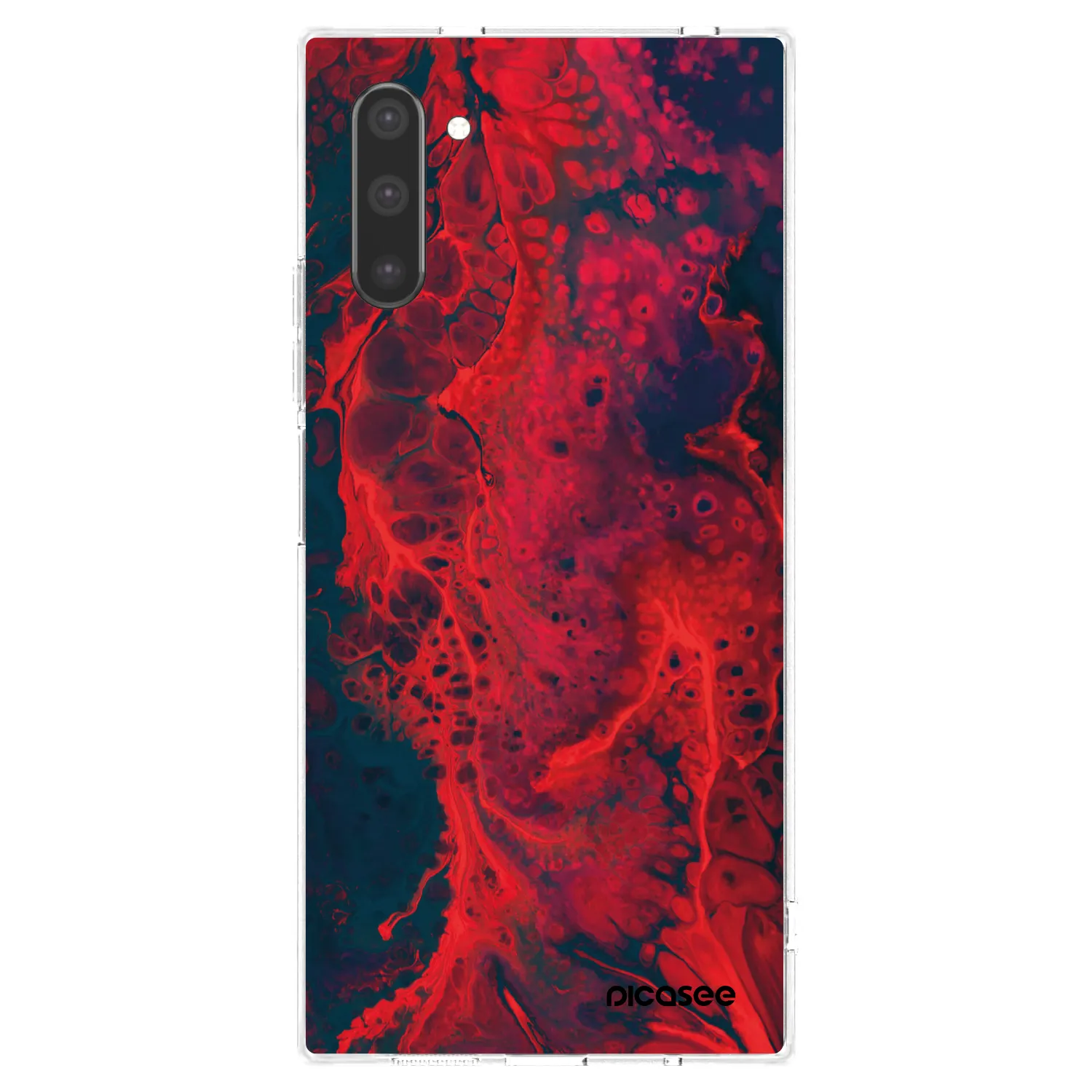 Picasee silikonski prozorni ovitek za Samsung Galaxy Note 10 N970F - Organic red