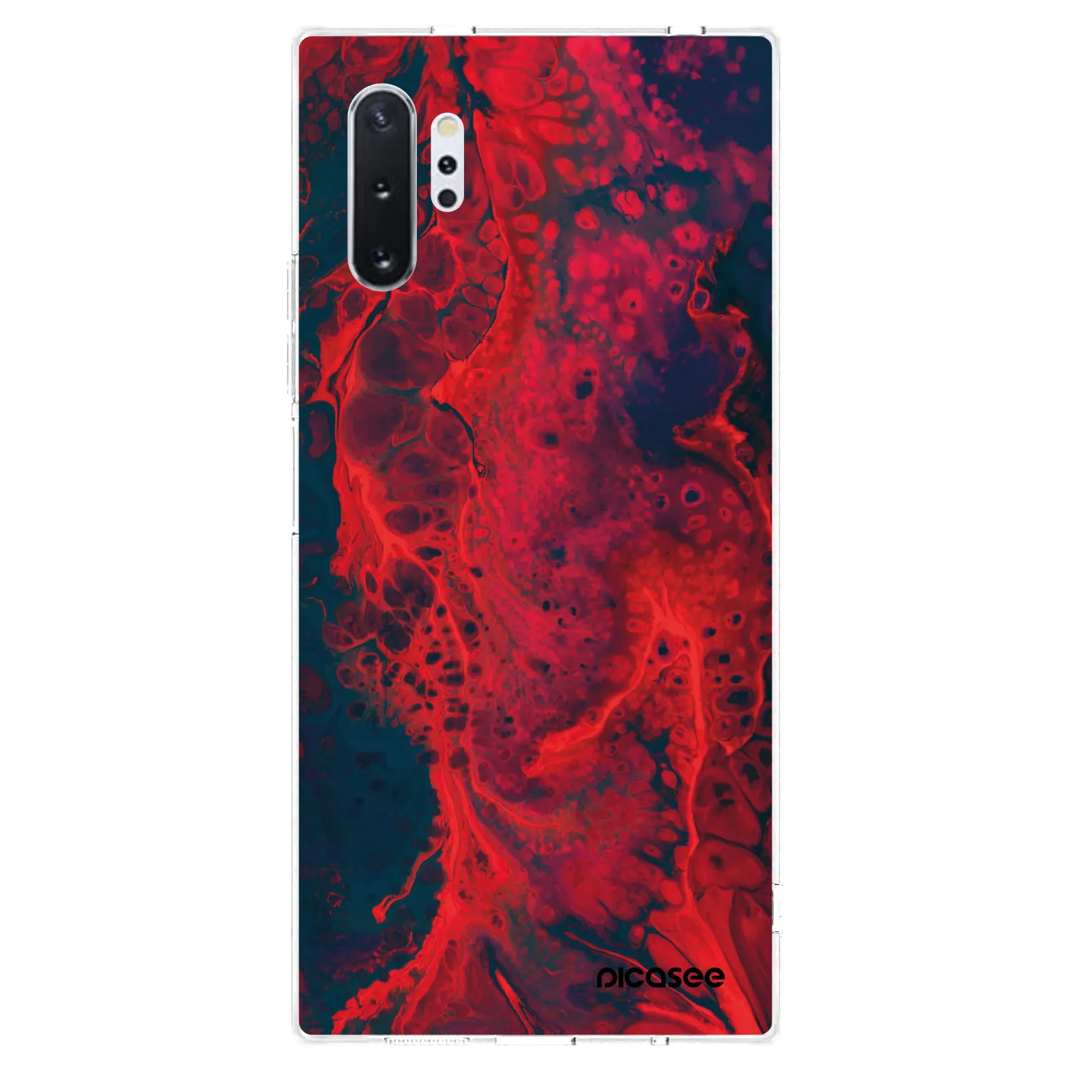 Picasee silikonski prozorni ovitek za Samsung Galaxy Note 10+ N975F - Organic red